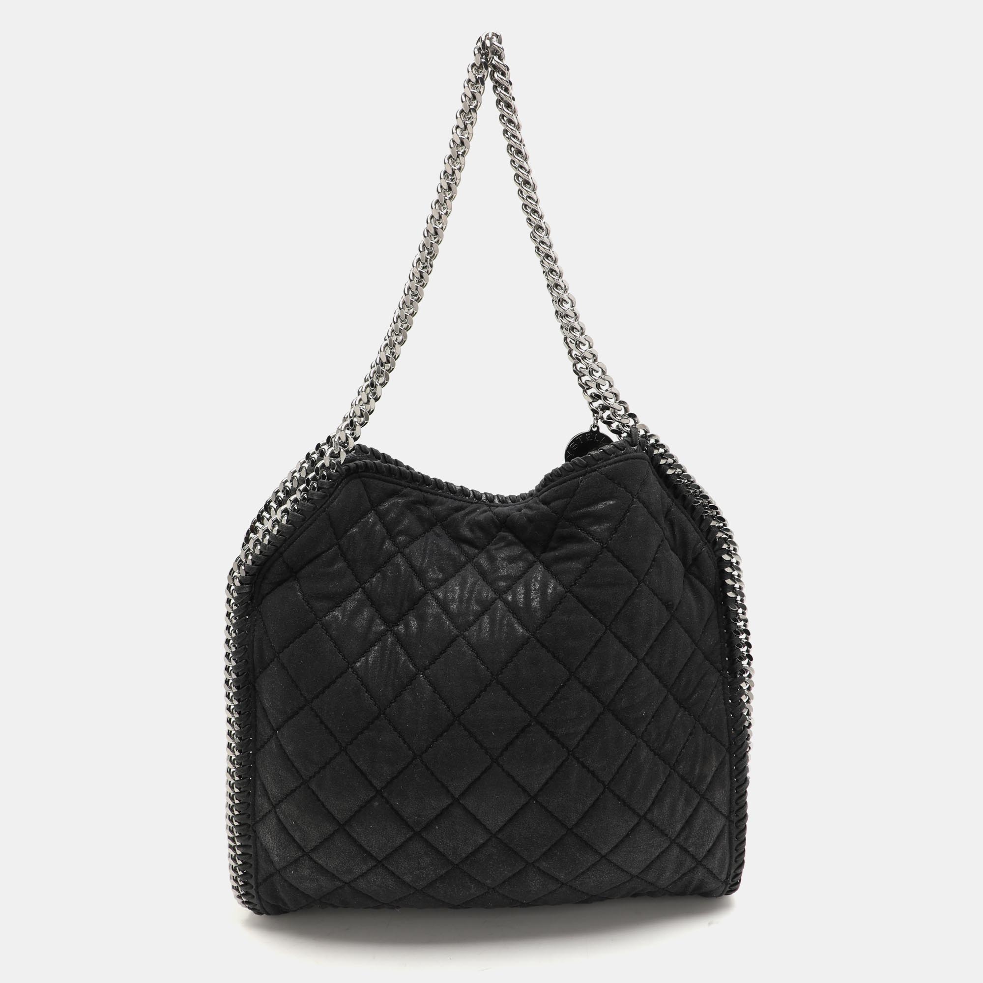 Stella McCartney Black Fabric Small Falabella Tote