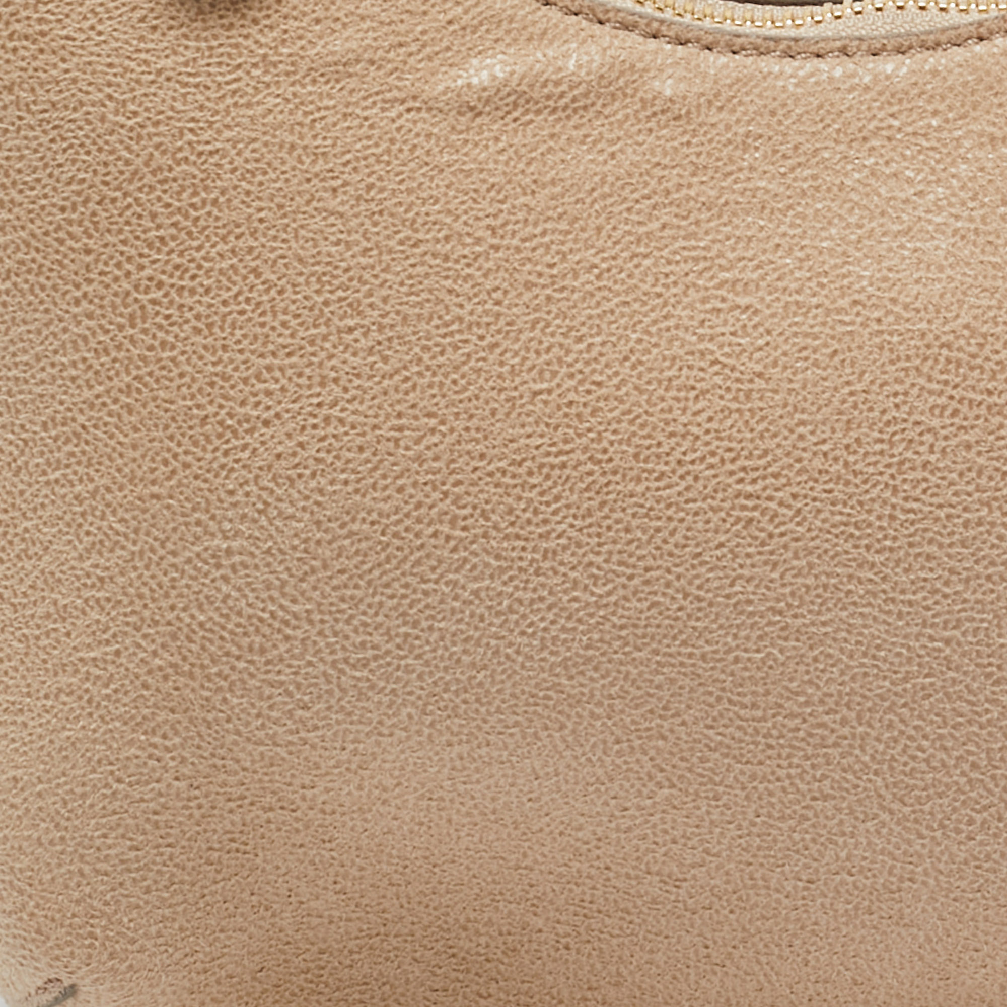 Stella McCartney Beige Faux Suede Mini Falabella Shoulder Bag