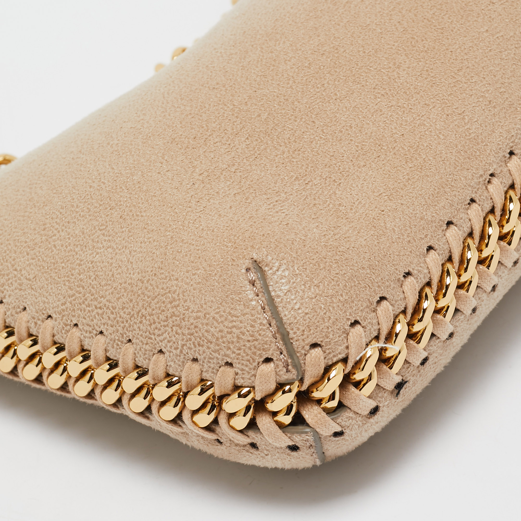 Stella McCartney Beige Faux Suede Mini Falabella Shoulder Bag