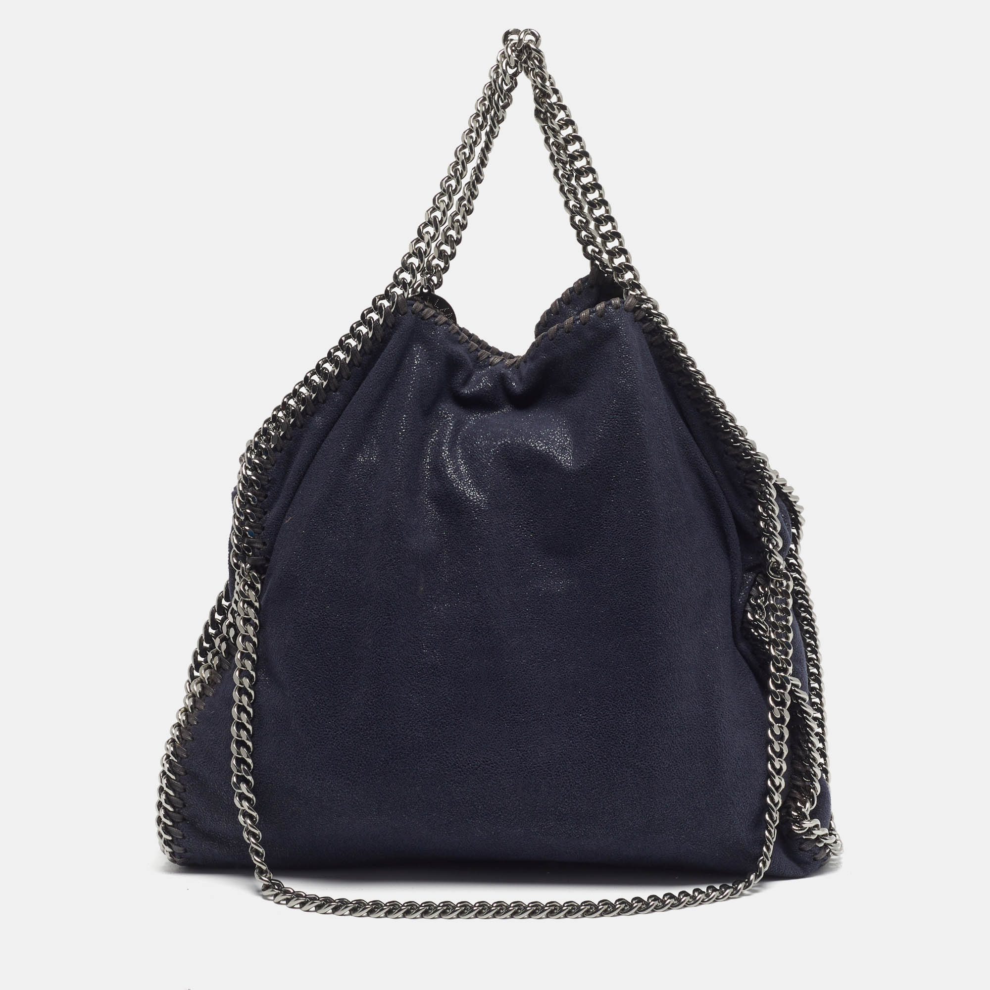 Stella McCartney Falabella Navy Blue Faux Suede Tote
Stella McCartney Falabella Navy Blue Faux Suede Tote