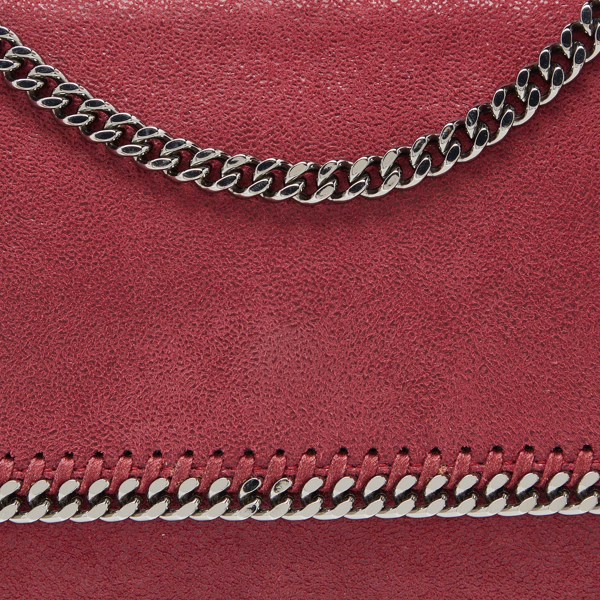Stella McCartney Burgundy Faux Leather Falabella Shoulder Bag
