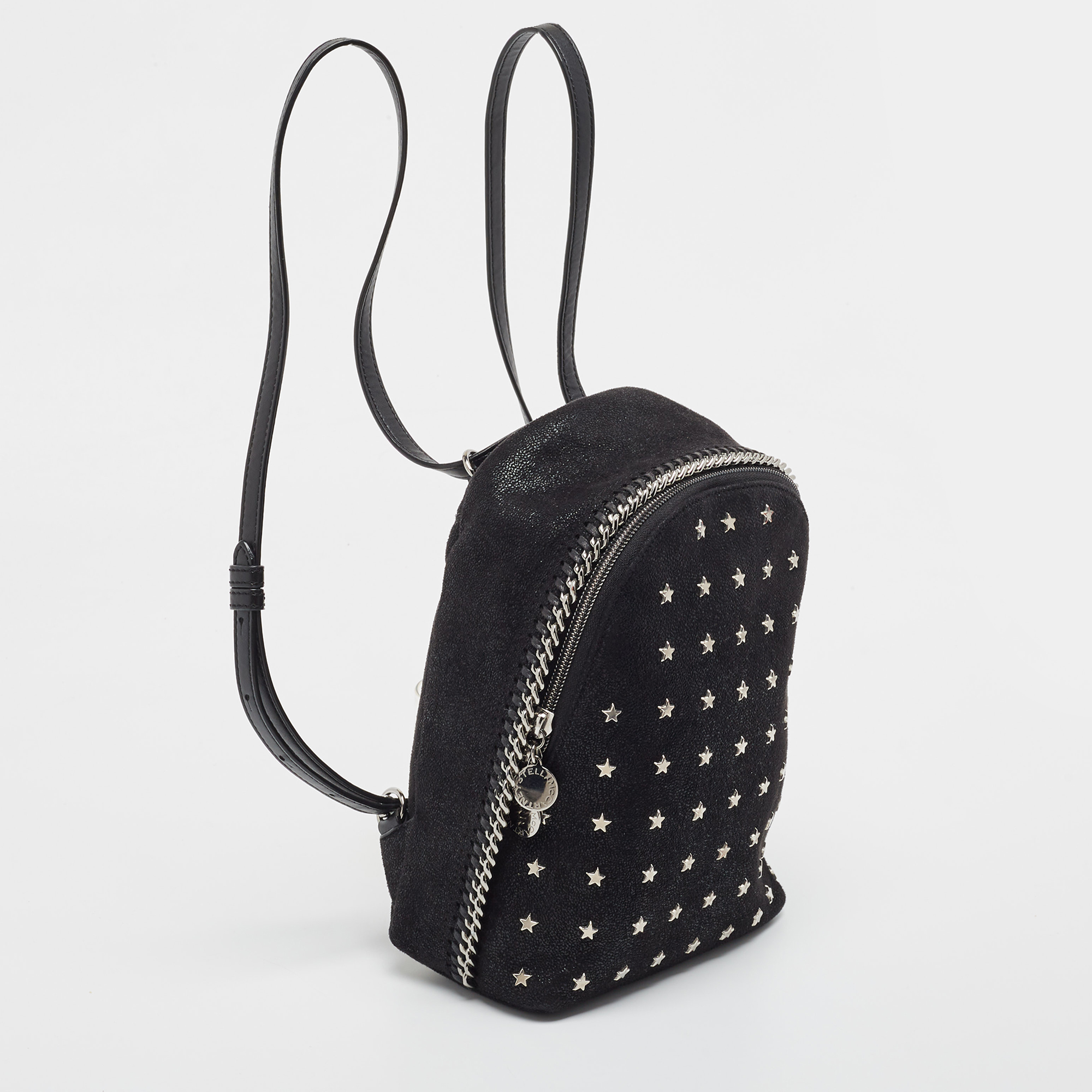 Stella McCartney Black Faux Leather Falabella Backpack