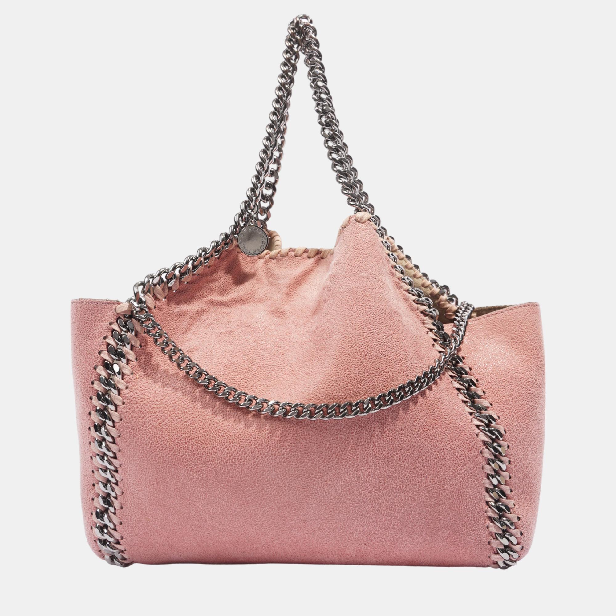 Stella McCartney Reversible Falabella Tote Bag Pink Polyurethane Mini