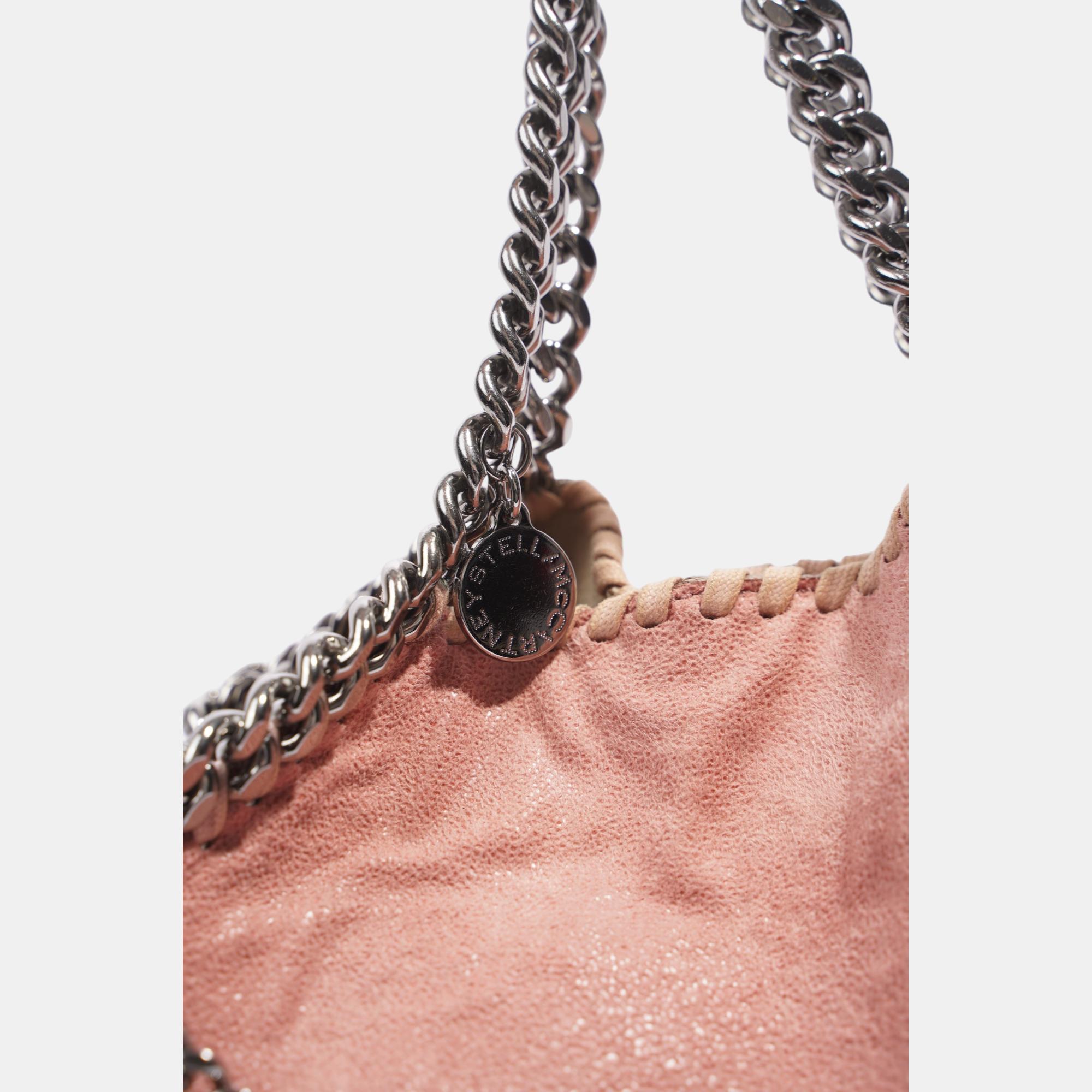 Stella McCartney Reversible Falabella Tote Bag Pink Polyurethane Mini