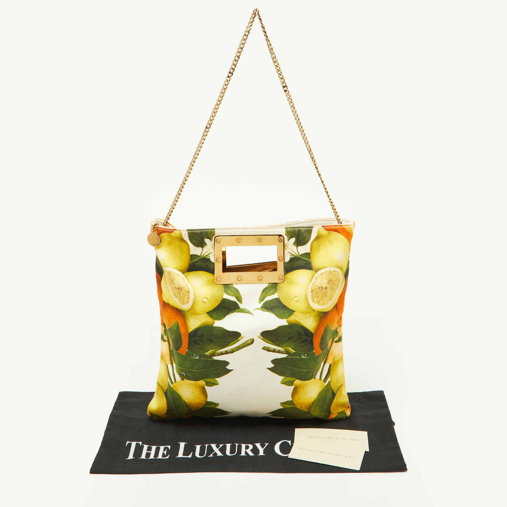 Stella McCartney Multicolor Lemon Print Fabric Tote