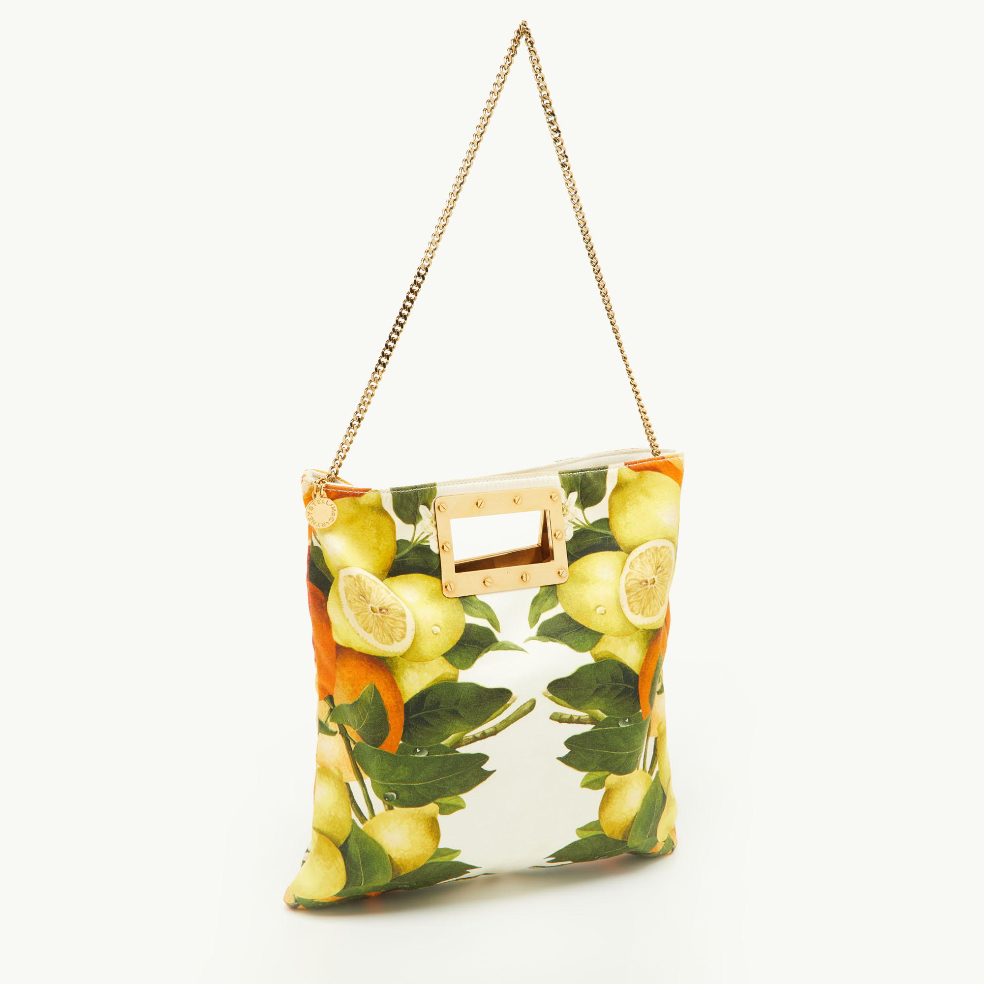 Stella McCartney Multicolor Lemon Print Fabric Tote