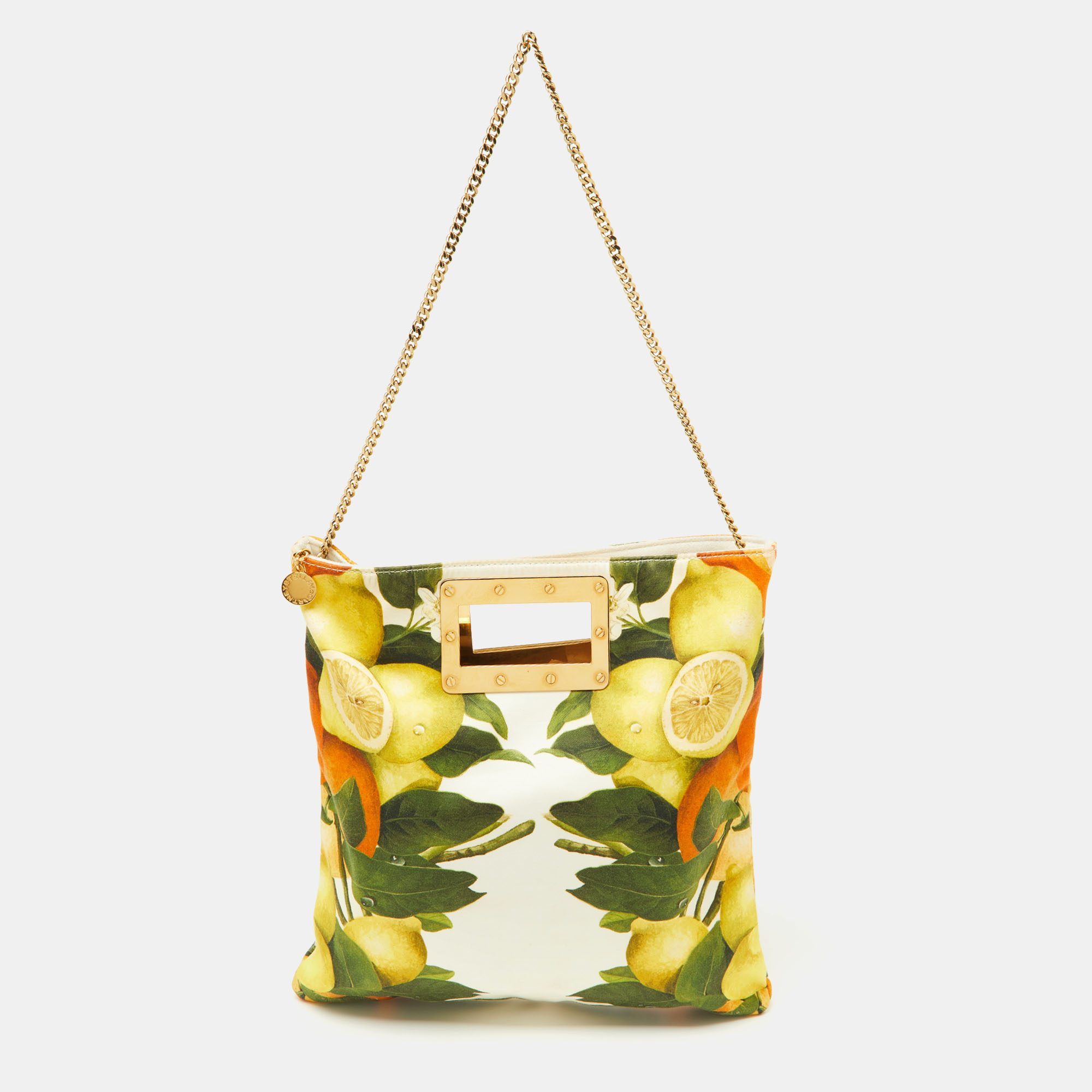 Stella McCartney Multicolor Lemon Print Fabric Tote