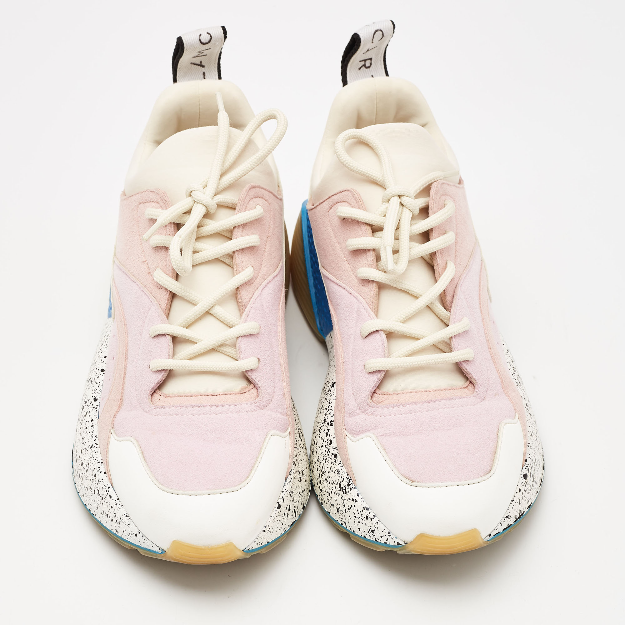 Stella McCartney Multicolor Faux Leather And Faux Suede Eclypse Sneakers Size 37