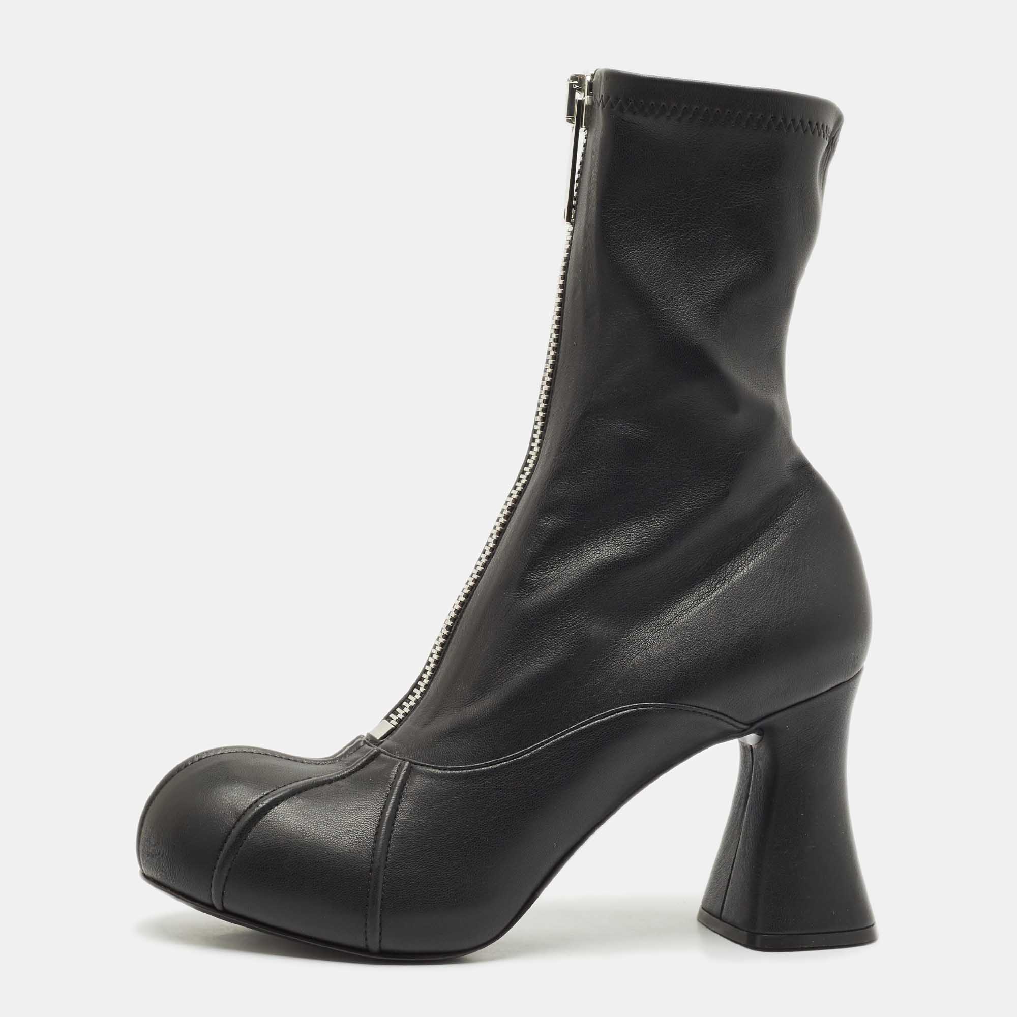 Faux Leather Groove Ankle Boots Size 41 - Stella McCartney - Modalova