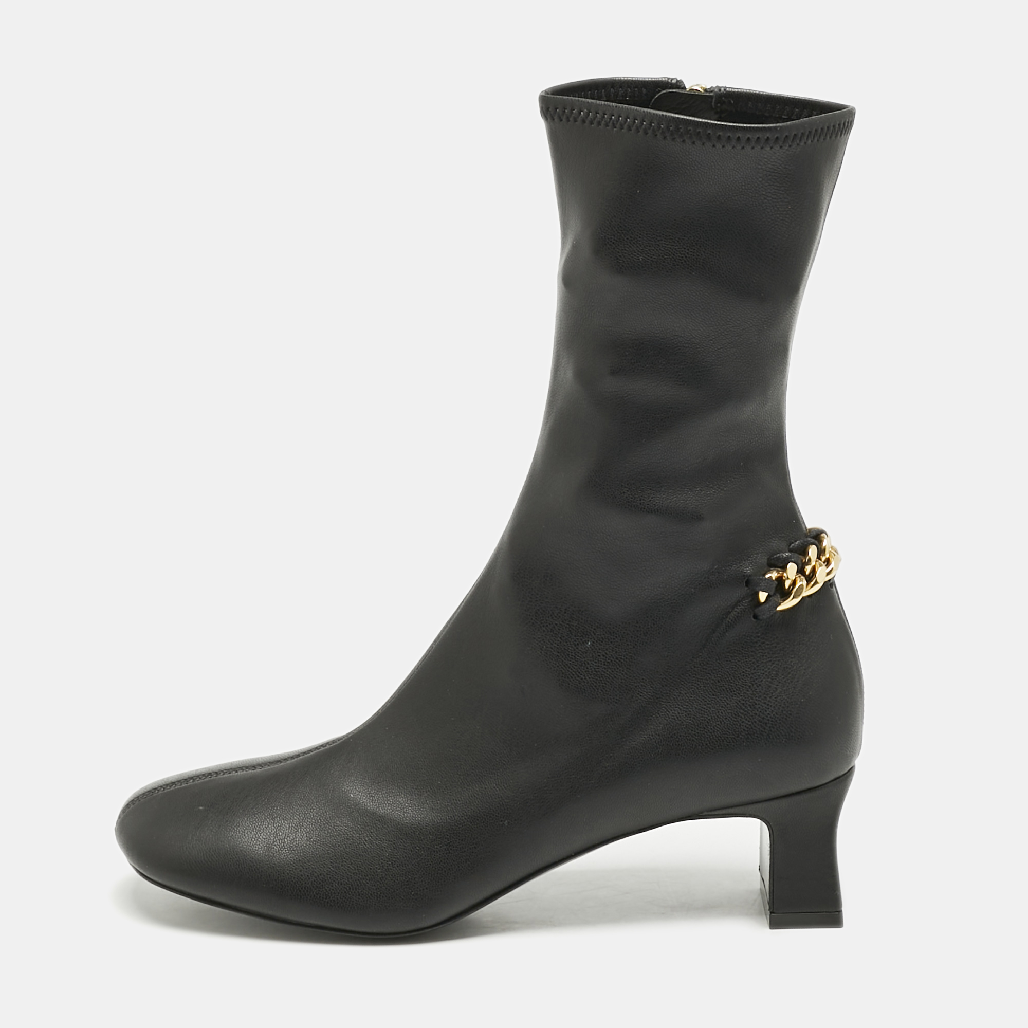 Stella McCartney Black Faux Leather Falabella Ankle Length Boots Size
Stella McCartney Black Faux Leather Falabella Ankle Length Boots Size