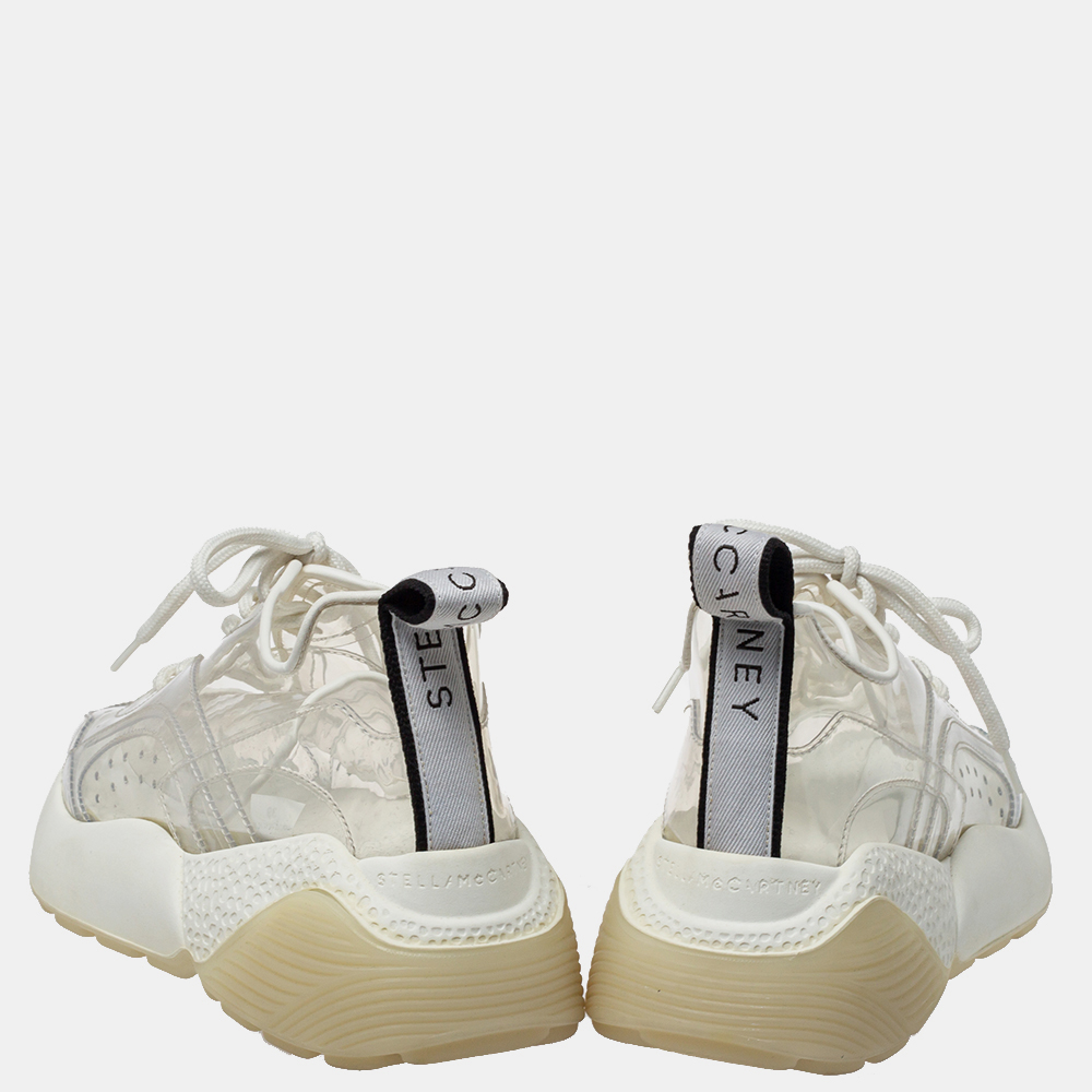 Stella McCartney White PVC Eclypse Sneakers Size 39