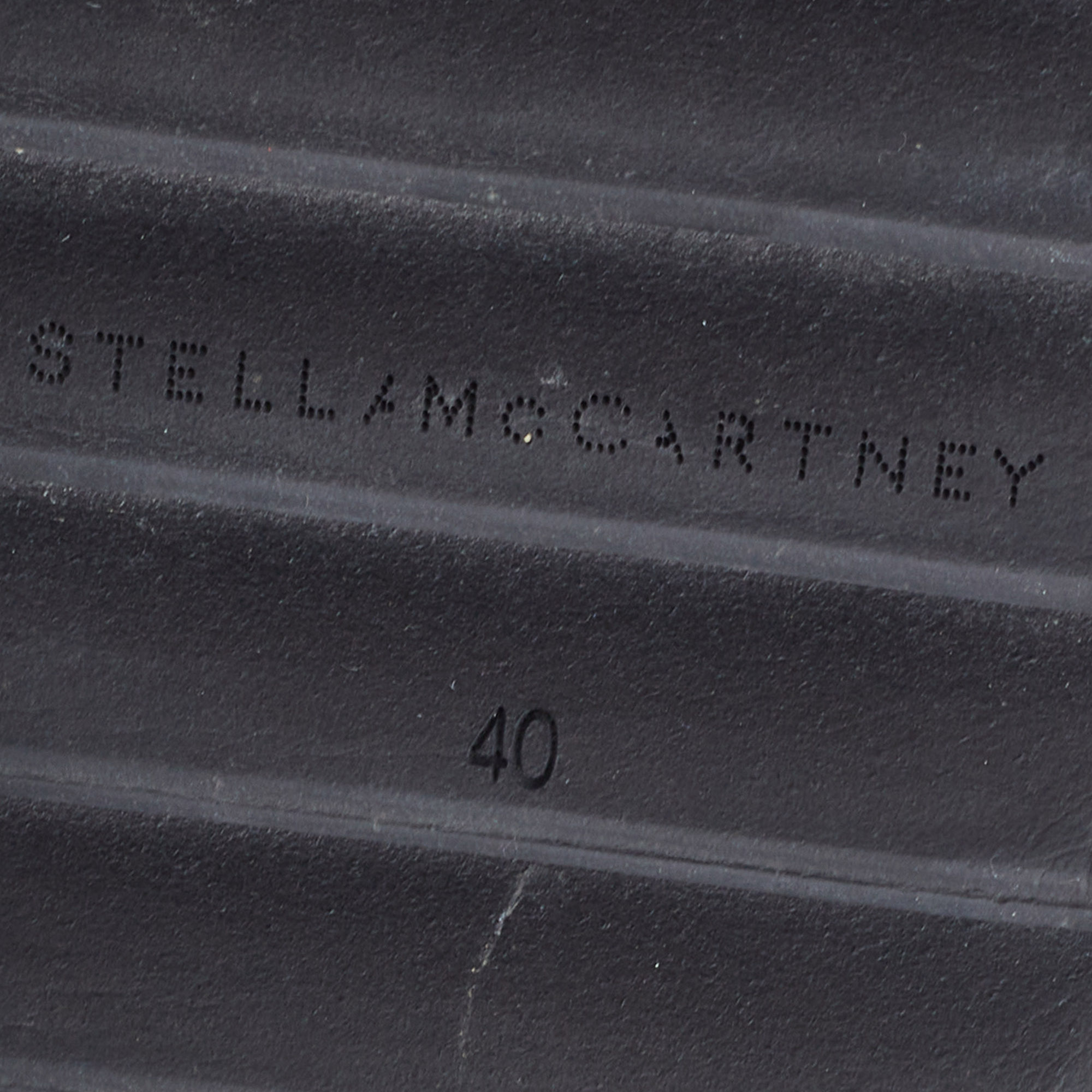 Stella McCartney Black Faux Patent Leather Elyse Platform Derby Size 40