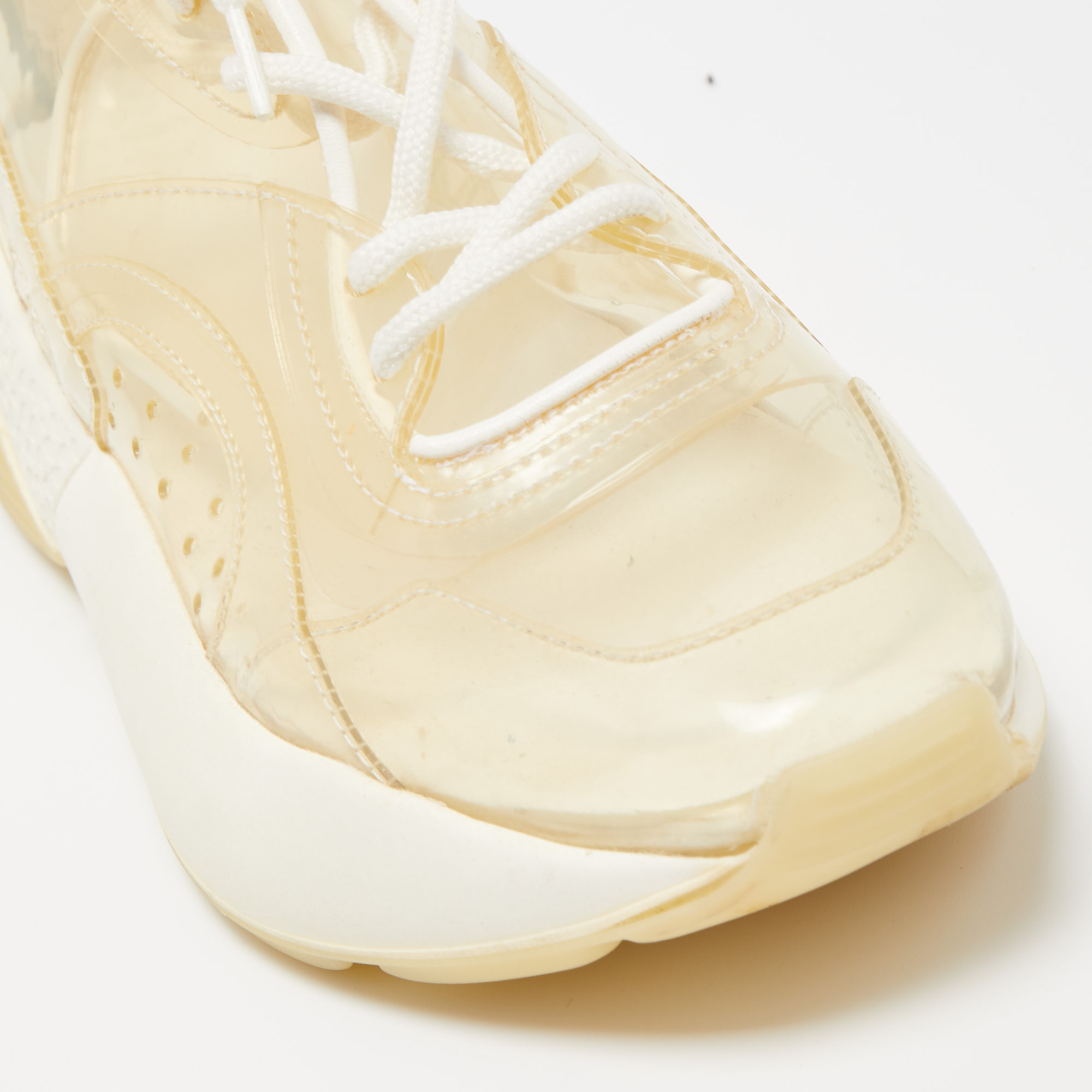 Stella McCartney White PVC Eclypse Sneakers Size 38
