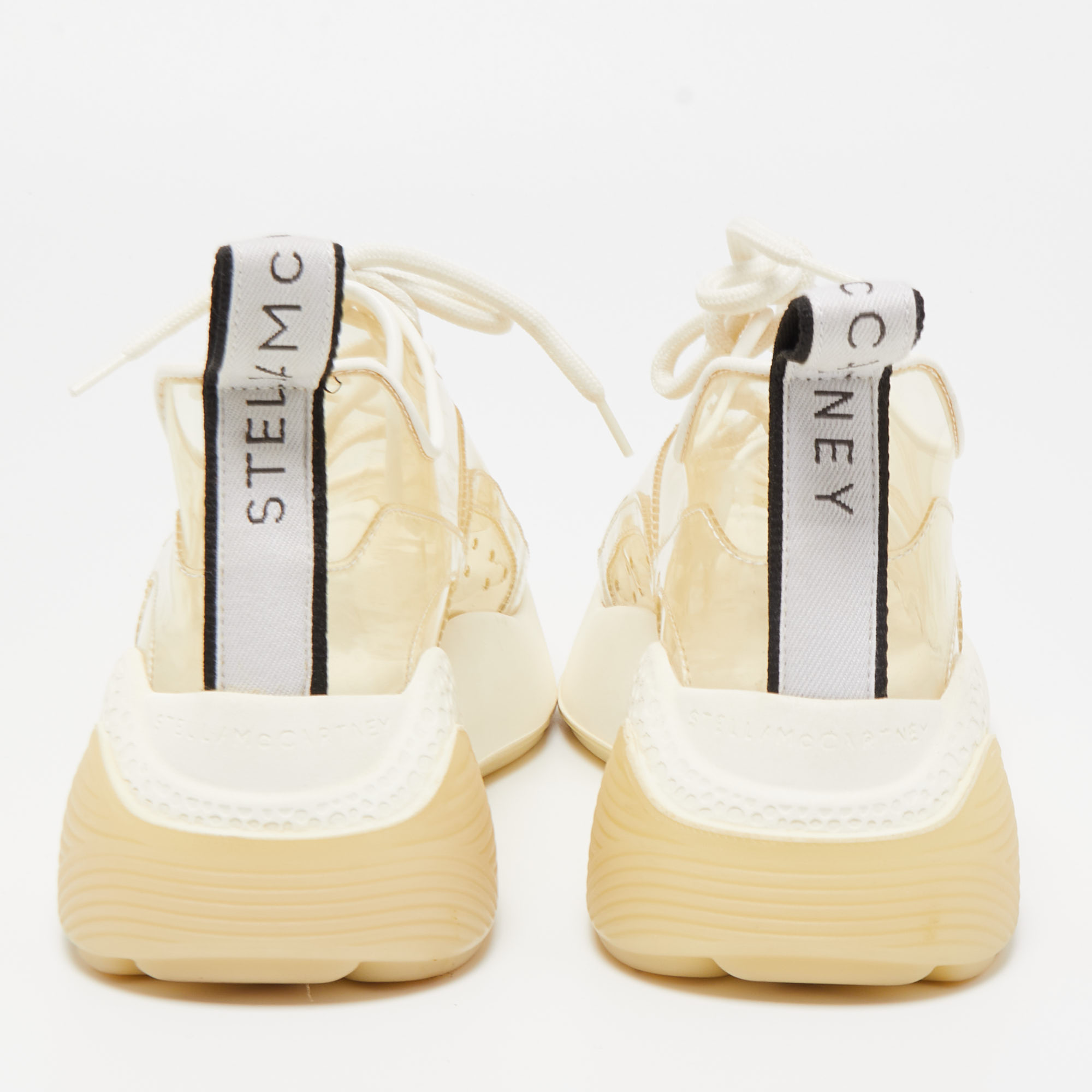 Stella McCartney White PVC Eclypse Sneakers Size 38