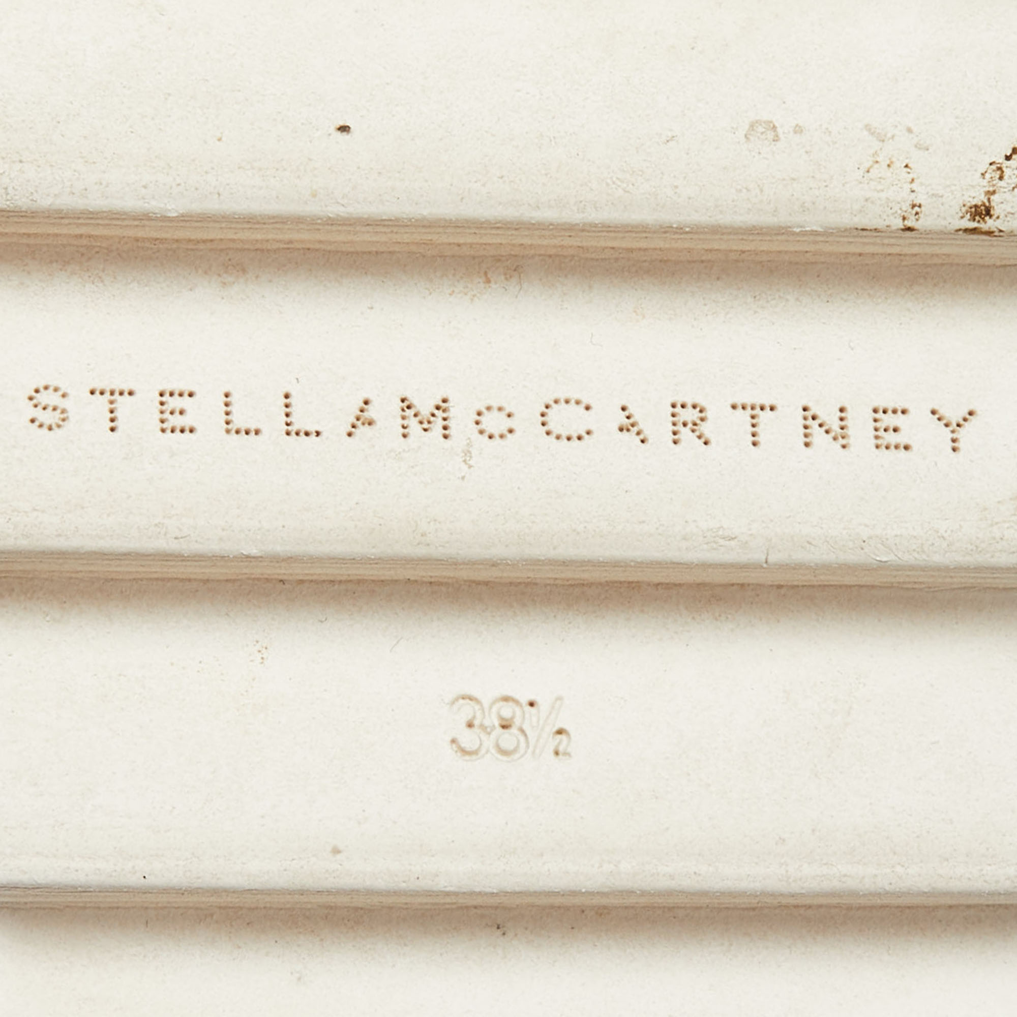 Stella McCartney Black Woven Faux Leather Elyse Platform Derby Size 38.5