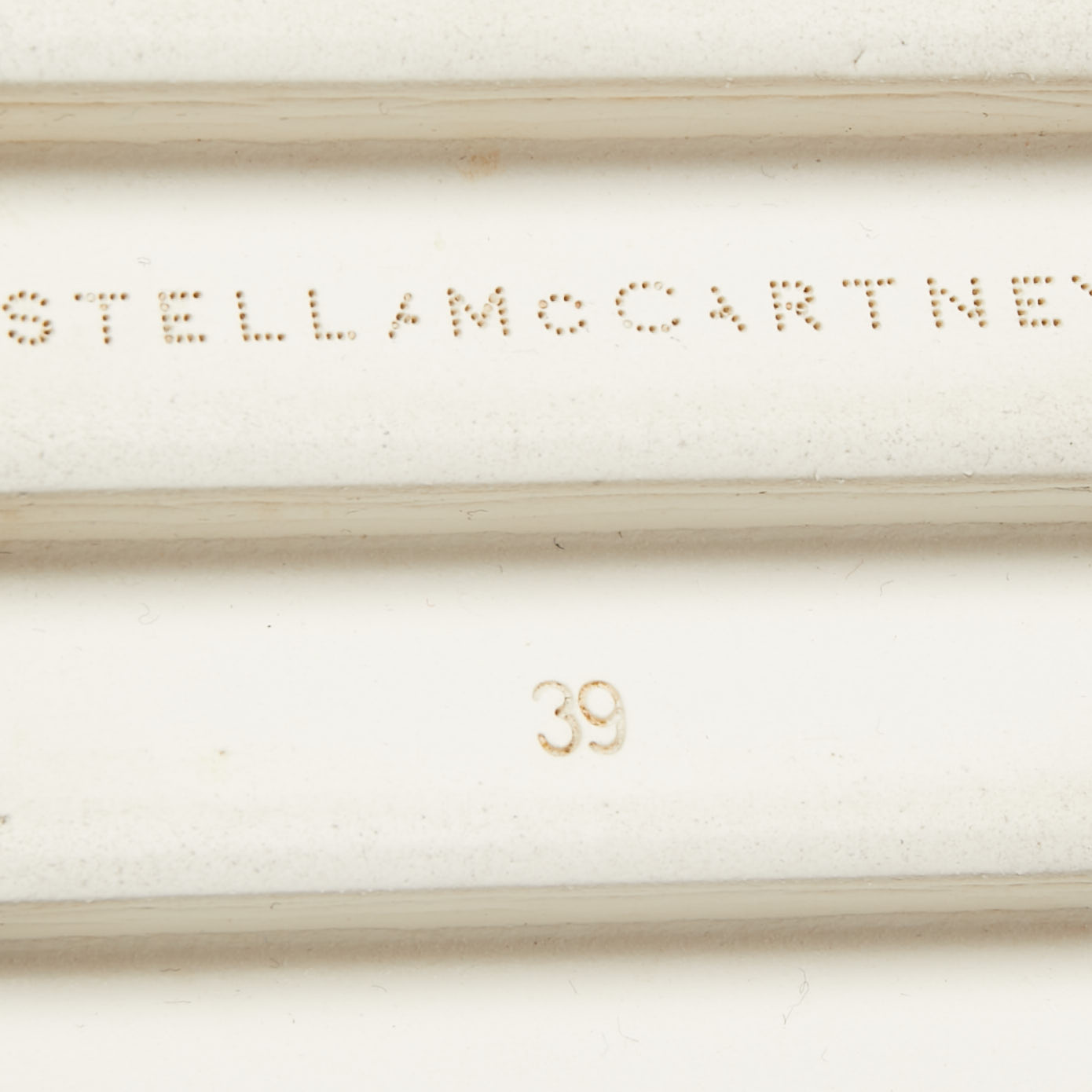 Stella McCartney White/Black Woven Faux Leather Elyse Cork Wedge Platform Derby Sneakers Size 39
