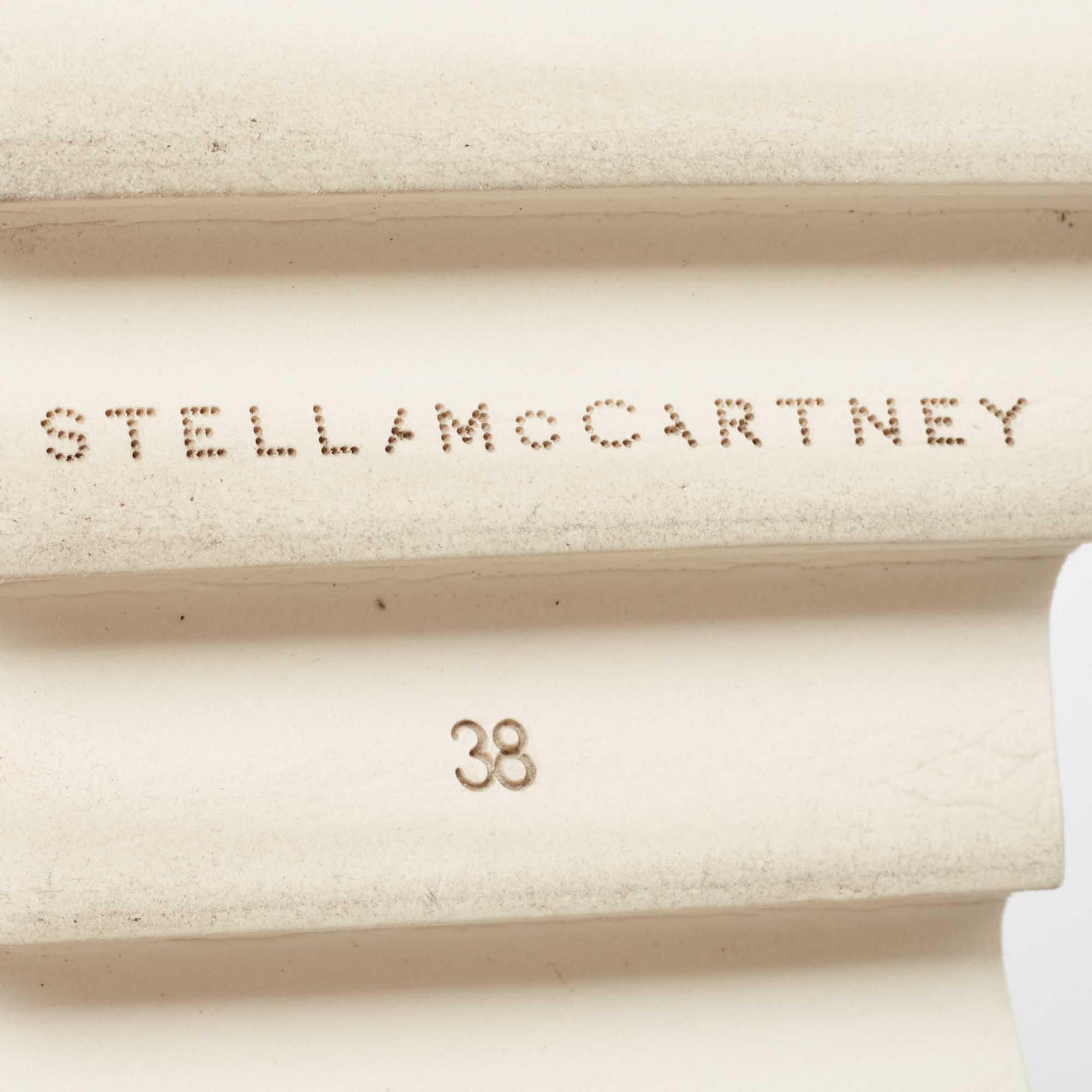 Stella McCartney Silver Faux Leather Elyse Star Derby Size 38