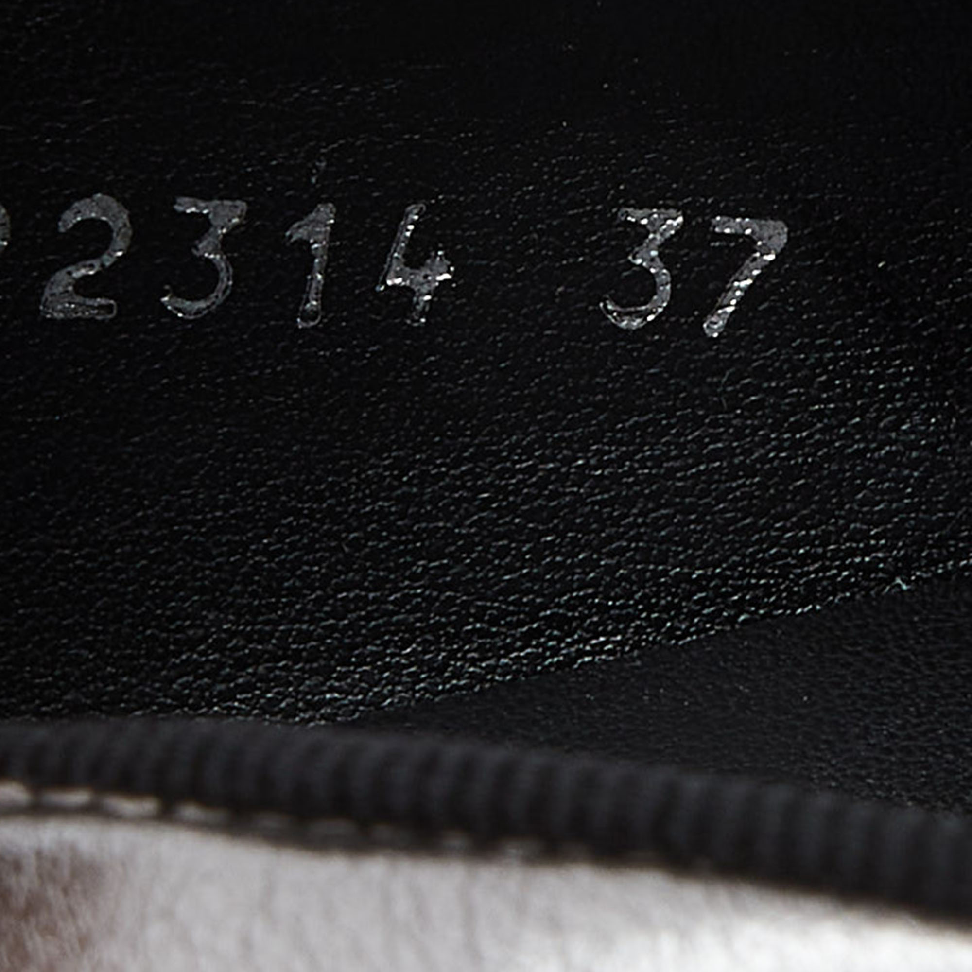 Stella McCartney Silver/Black Faux Leather Binx Star Slip On Sneakers Size 37