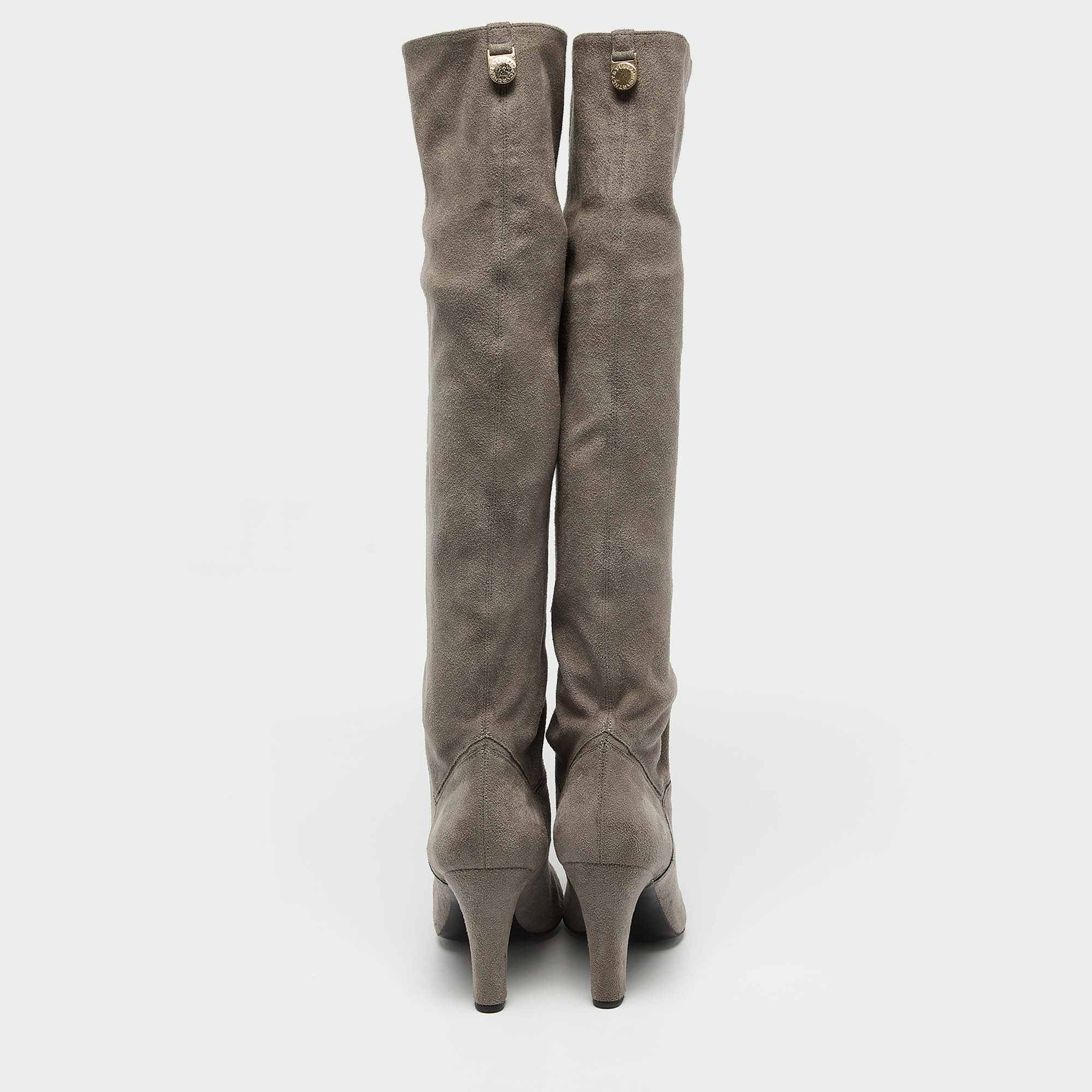 Stella McCartney Grey Suede Knee Length Boots Size 39