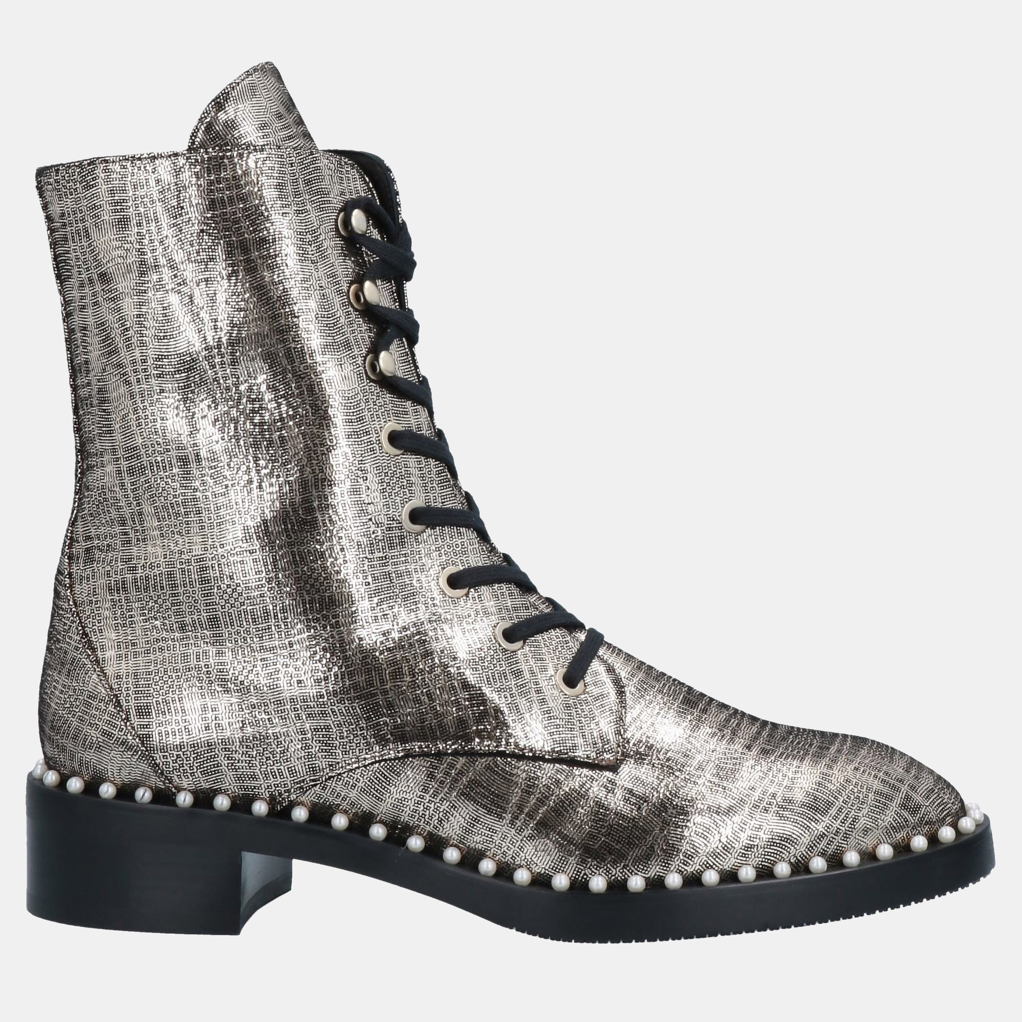 Stuart weitzman lurex fabric ankle boots size 36