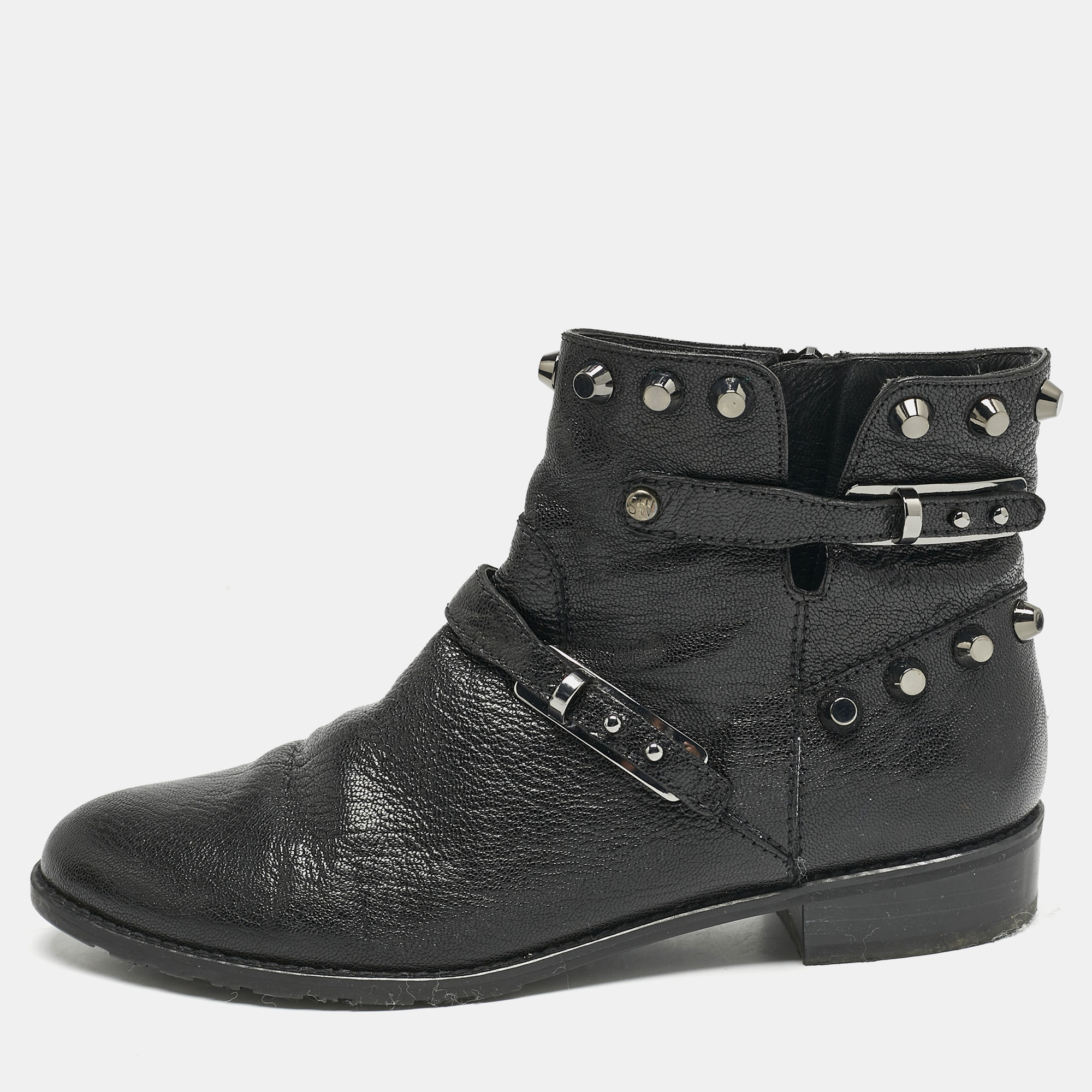 Stuart Weitzman Black Leather Studded Go West Ankle Boots Size
Stuart Weitzman Black Leather Studded Go West Ankle Boots Size