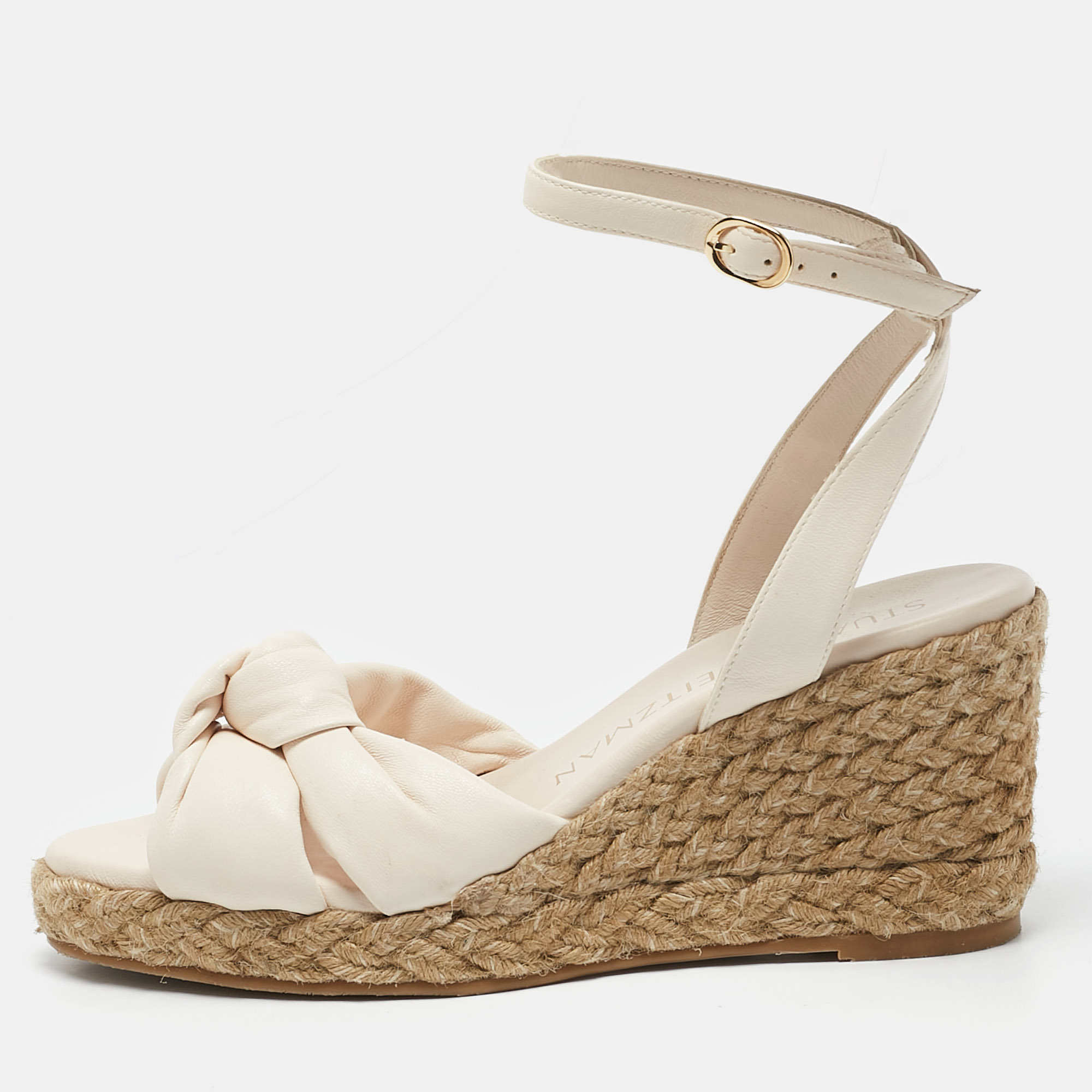 Stuart Weitzman Cream Leather Rosemarie Wedge Espadrille Sandals Size
Stuart Weitzman Cream Leather Rosemarie Wedge Espadrille Sandals Size