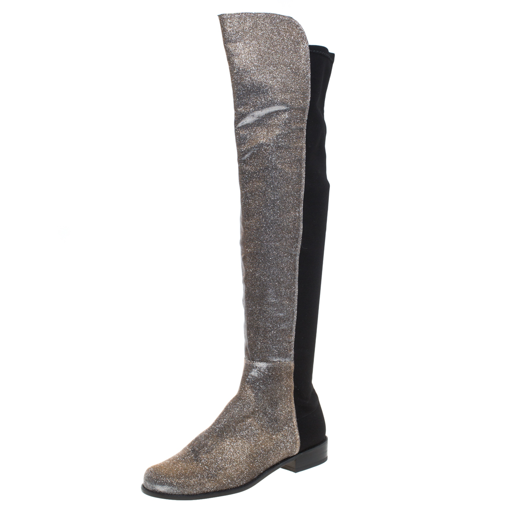 Stuart Weitzman Multicolor Lurex And Stretch Fabric Knee Length Boots Size
Stuart Weitzman Multicolor Lurex And Stretch Fabric Knee Length Boots Size