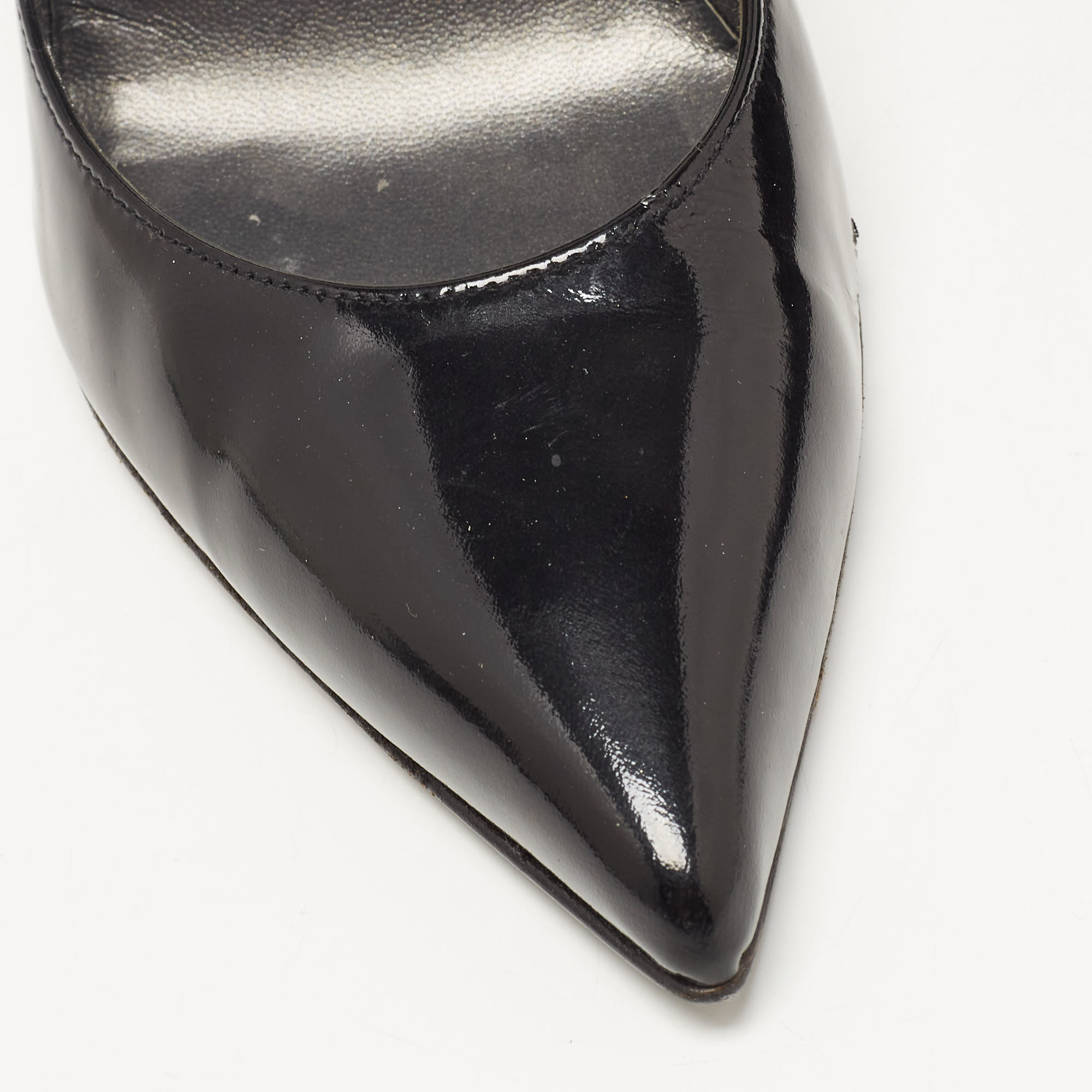 Stuart Weitzman Black Patent Leather Slip On Pumps Size 36.5