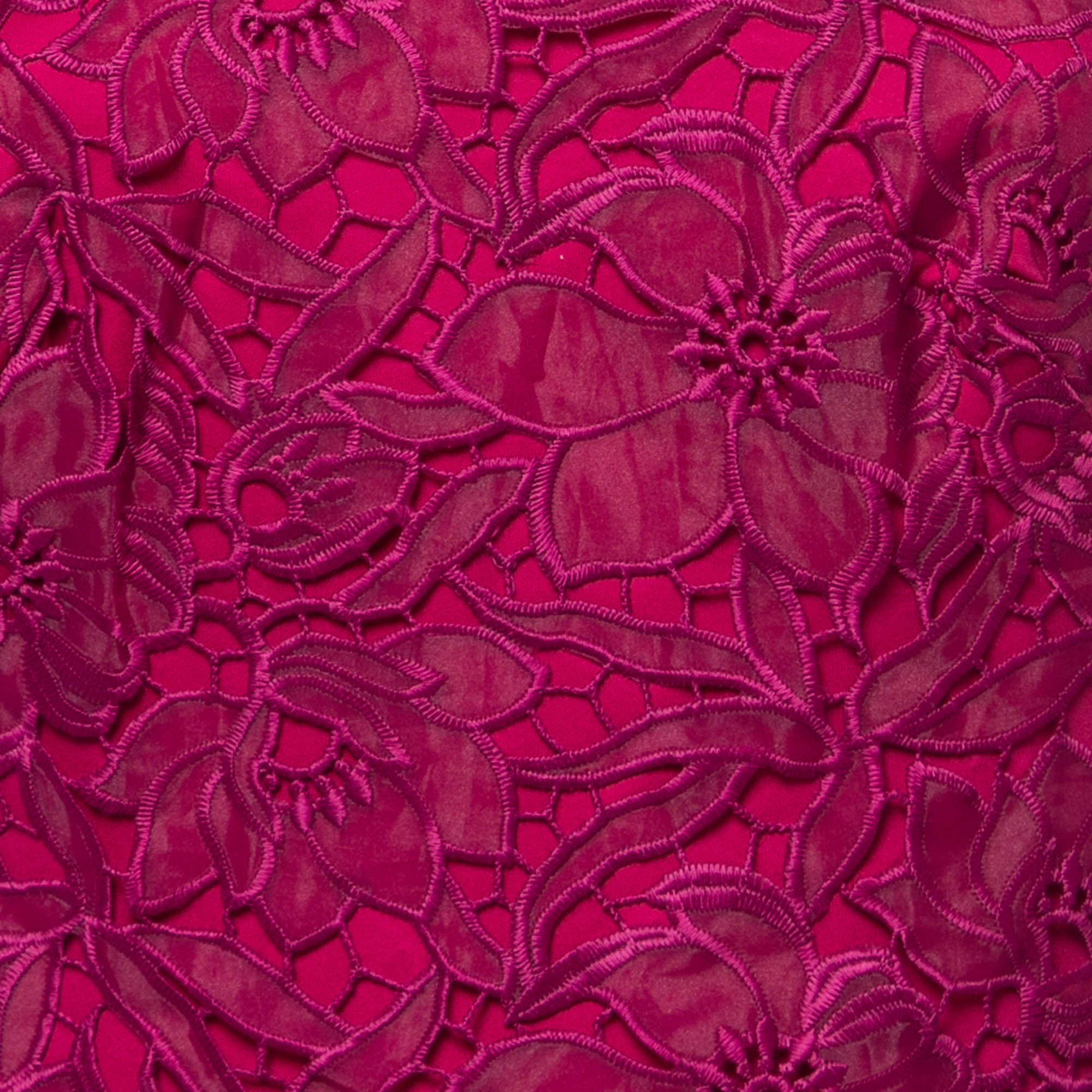 Tadashi Shoji Purple Lace Cap Sleeve Gown M