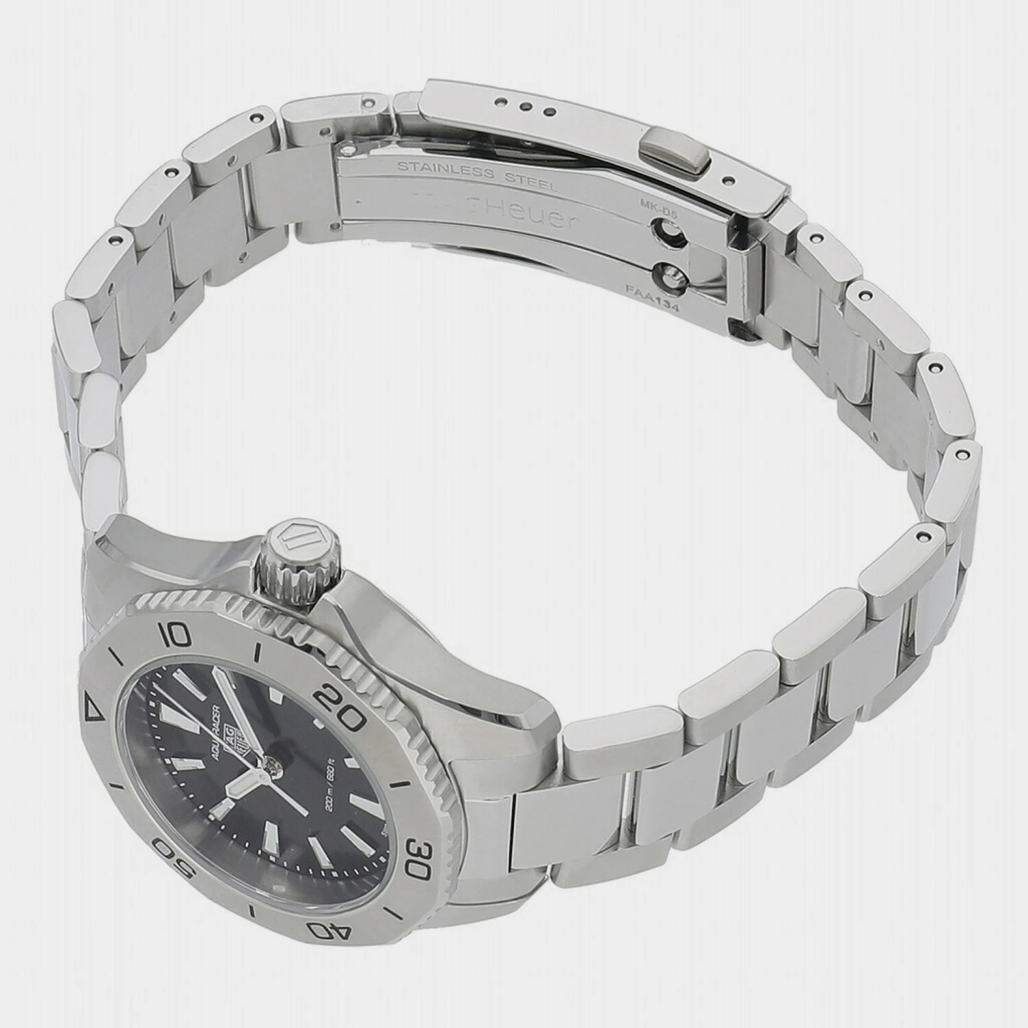 Tag Heuer Black Stainless Steel Aquaracer  WBP1410.BA0622 Quartz Women's Wristwatch 30 Mm