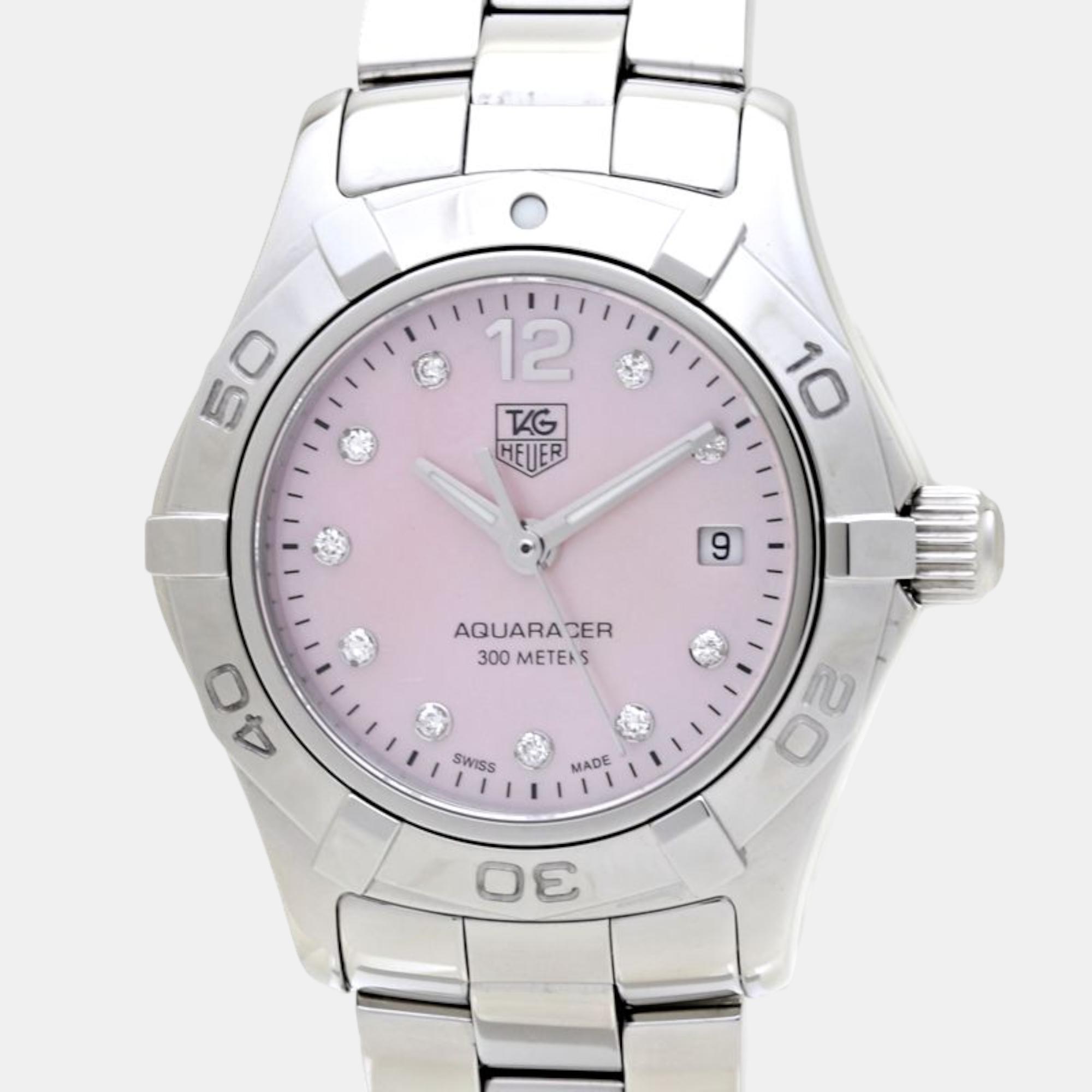 Tag Heuer Pink Stainless Steel Aquaracer WAF141A.BA0824 Quartz Women's Wristwatch 28 mm
Tag Heuer Pink Stainless Steel Aquaracer WAF141A.BA0824 Quartz Women's Wristwatch 28 mm