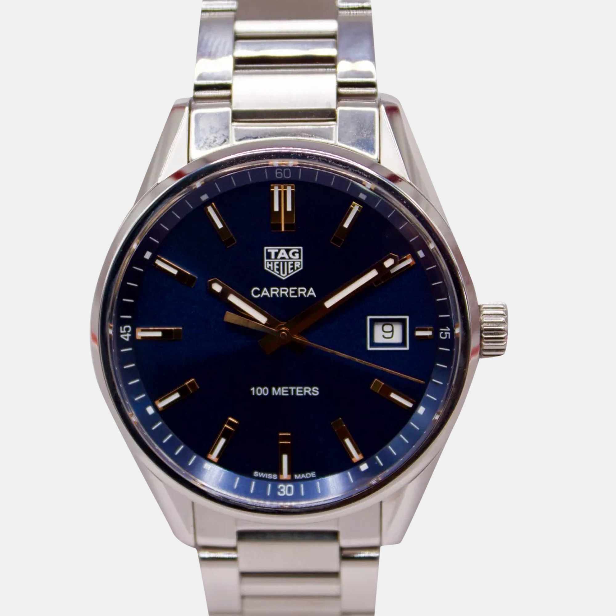 Tag Heuer Blue Stainless Steel Carrera Quartz Women's Wristwatch 39 mm
Tag Heuer Blue Stainless Steel Carrera Quartz Women's Wristwatch 39 mm