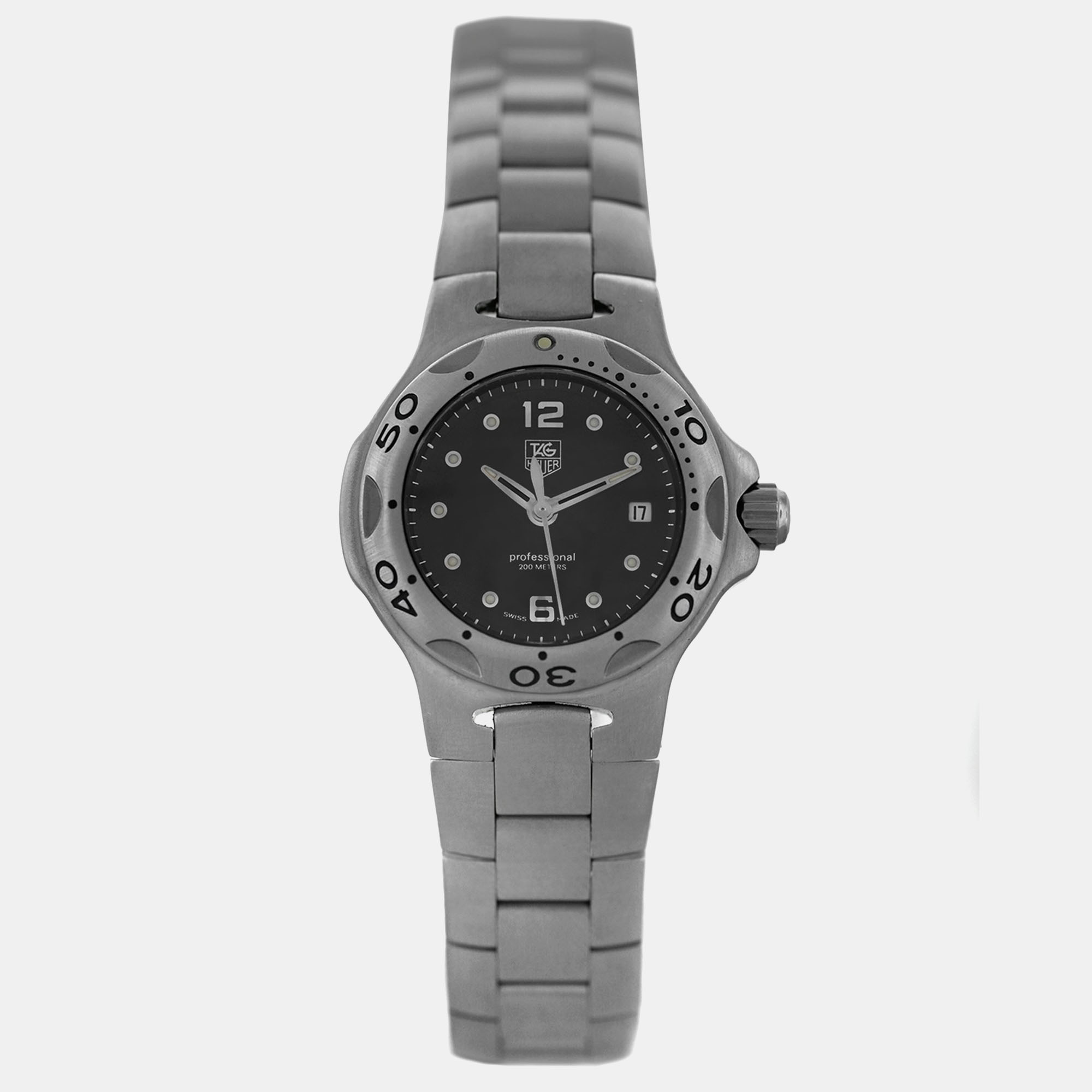 Tag Heuer Black Stainless Steel Kirium WL131D Quartz Women's Wristwatch
Tag Heuer Black Stainless Steel Kirium WL131D Quartz Women's Wristwatch