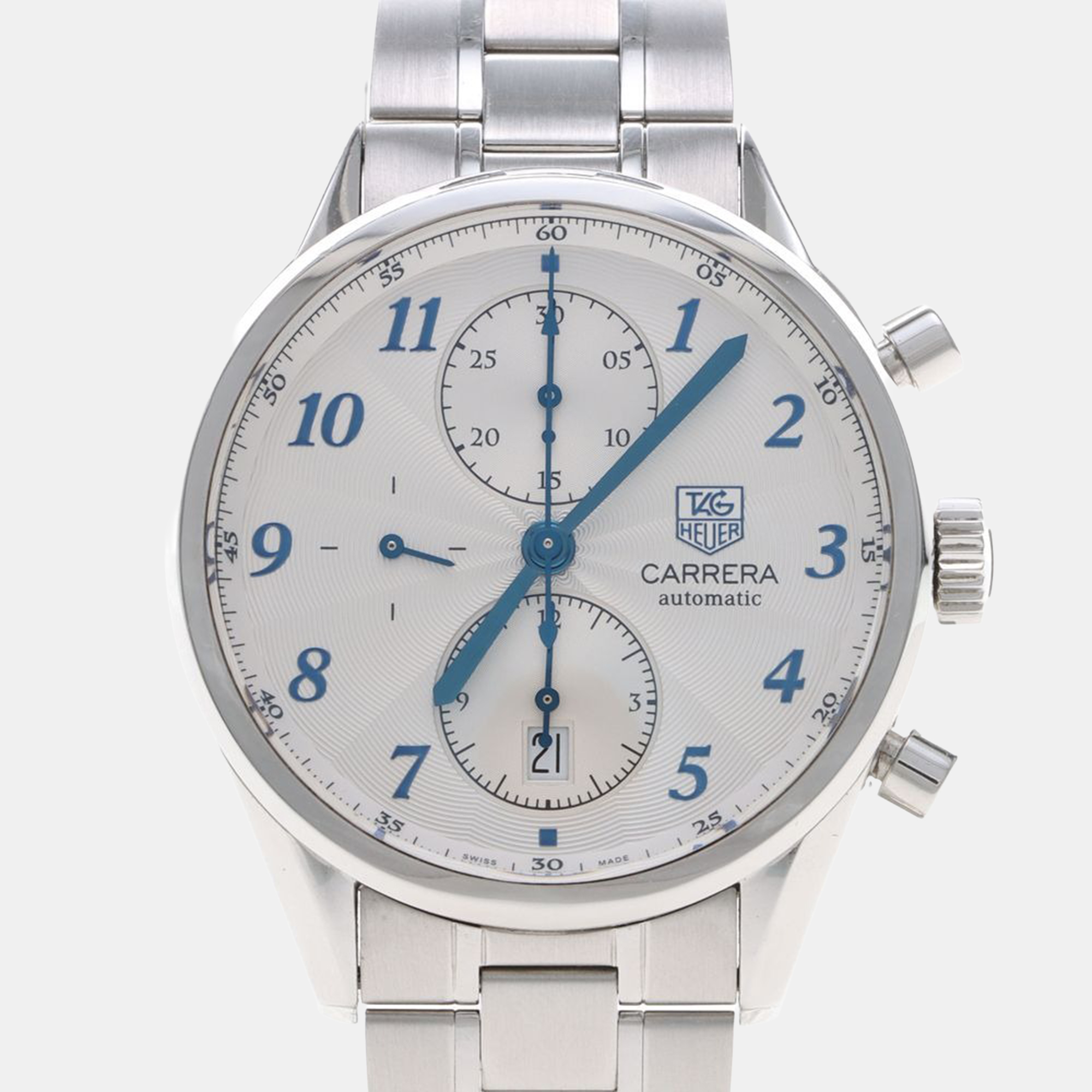 Tag Heuer Carrera Heritage Chronograph CAS2111 Automatic Silver Stainless Steel Men's Wristwatch
Tag Heuer Carrera Heritage Chronograph CAS2111 Automatic Silver Stainless Steel Men's Wristwatch