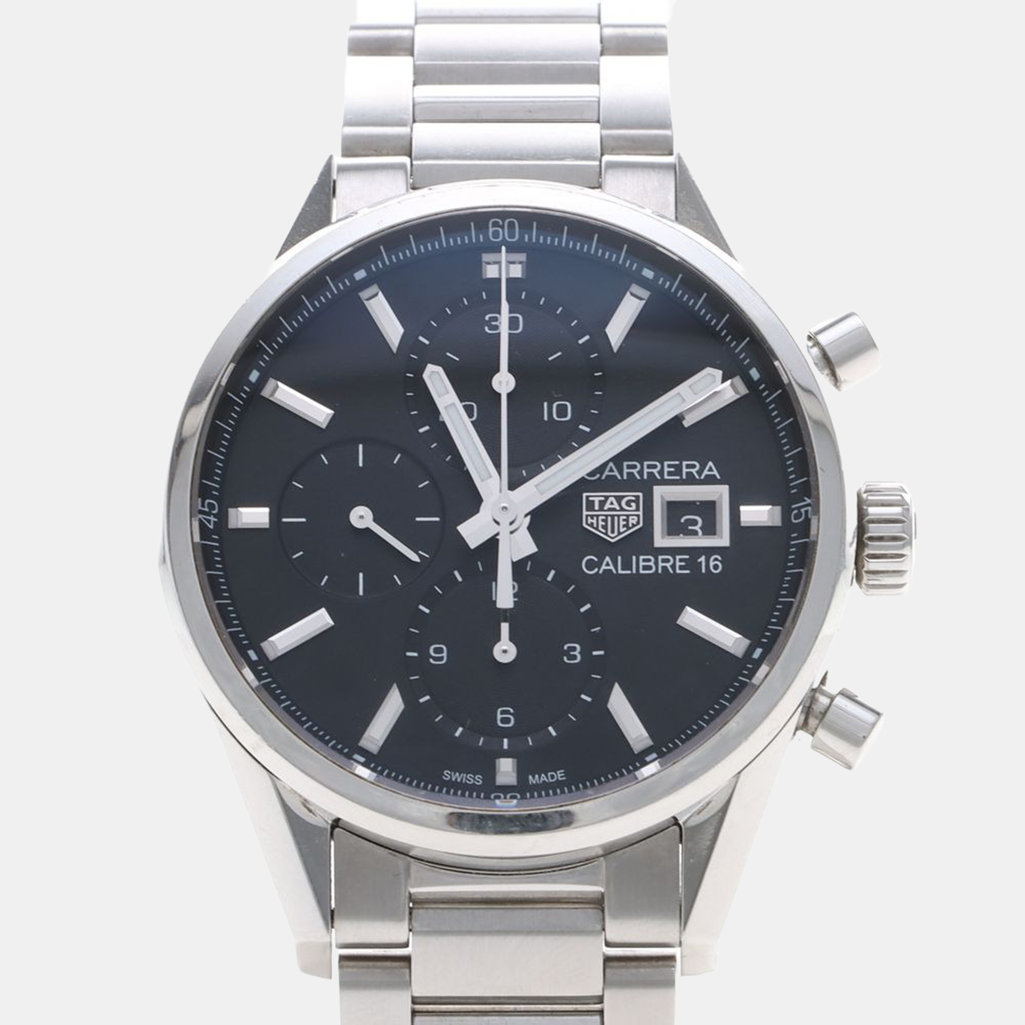 Tag Heuer Carrera Chronograph CBK2110 Automatic Black Stainless Steel Men's Wristwatch
Tag Heuer Carrera Chronograph CBK2110 Automatic Black Stainless Steel Men's Wristwatch