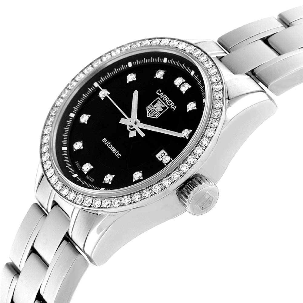 Tag Heuer Black Diamonds Stainless Steel Carrera WV2412 Women's Wristwatch
Tag Heuer Black Diamonds Stainless Steel Carrera WV2412 Women's Wristwatch