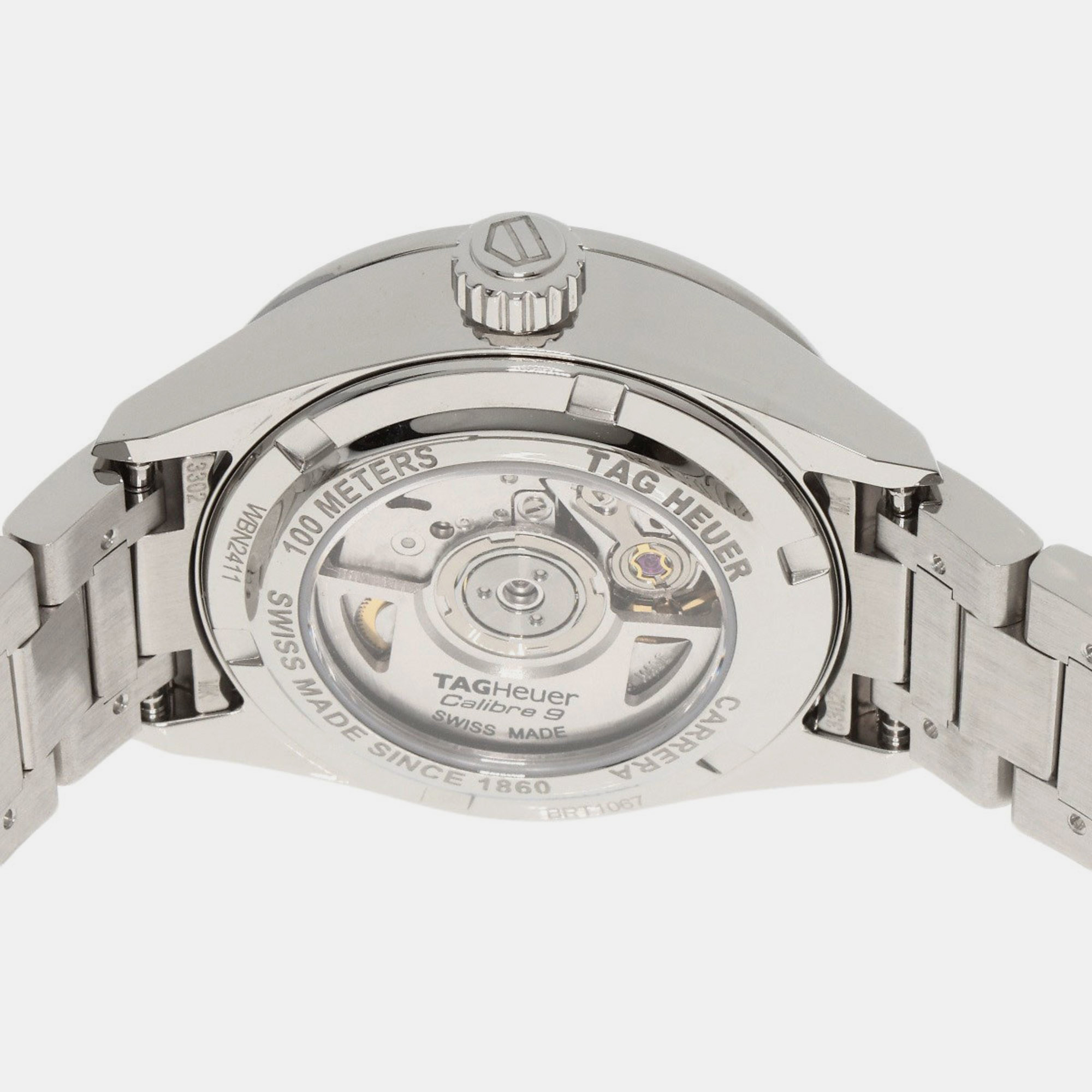 Tag Heuer Blue Stainless Steel Carrera WBN2411 Quartz Women's Wristwatch 29 Mm