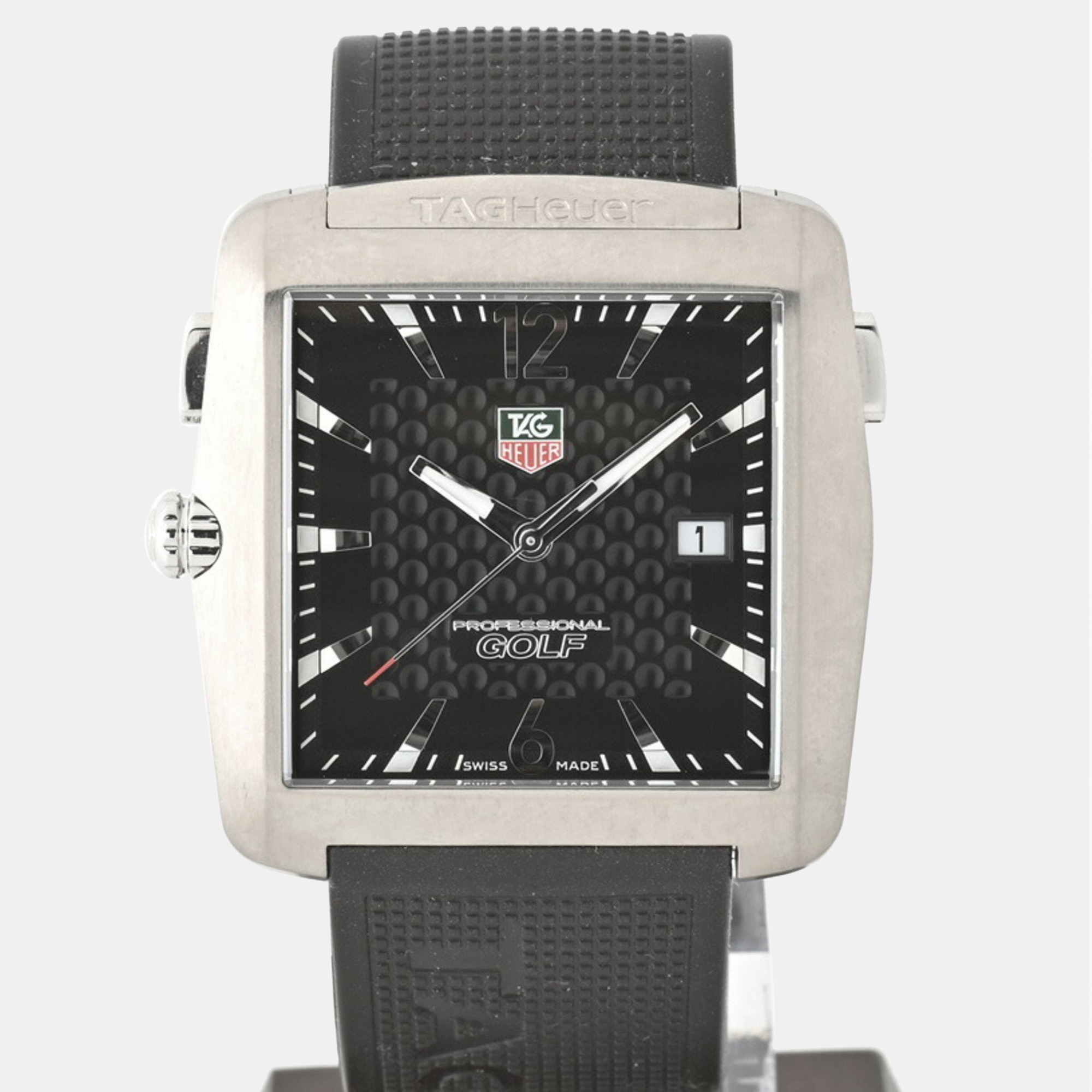 Tag Heuer Black Stainless Steel Professional WAE1111 Quartz Women's Wristwatch 36 Mm