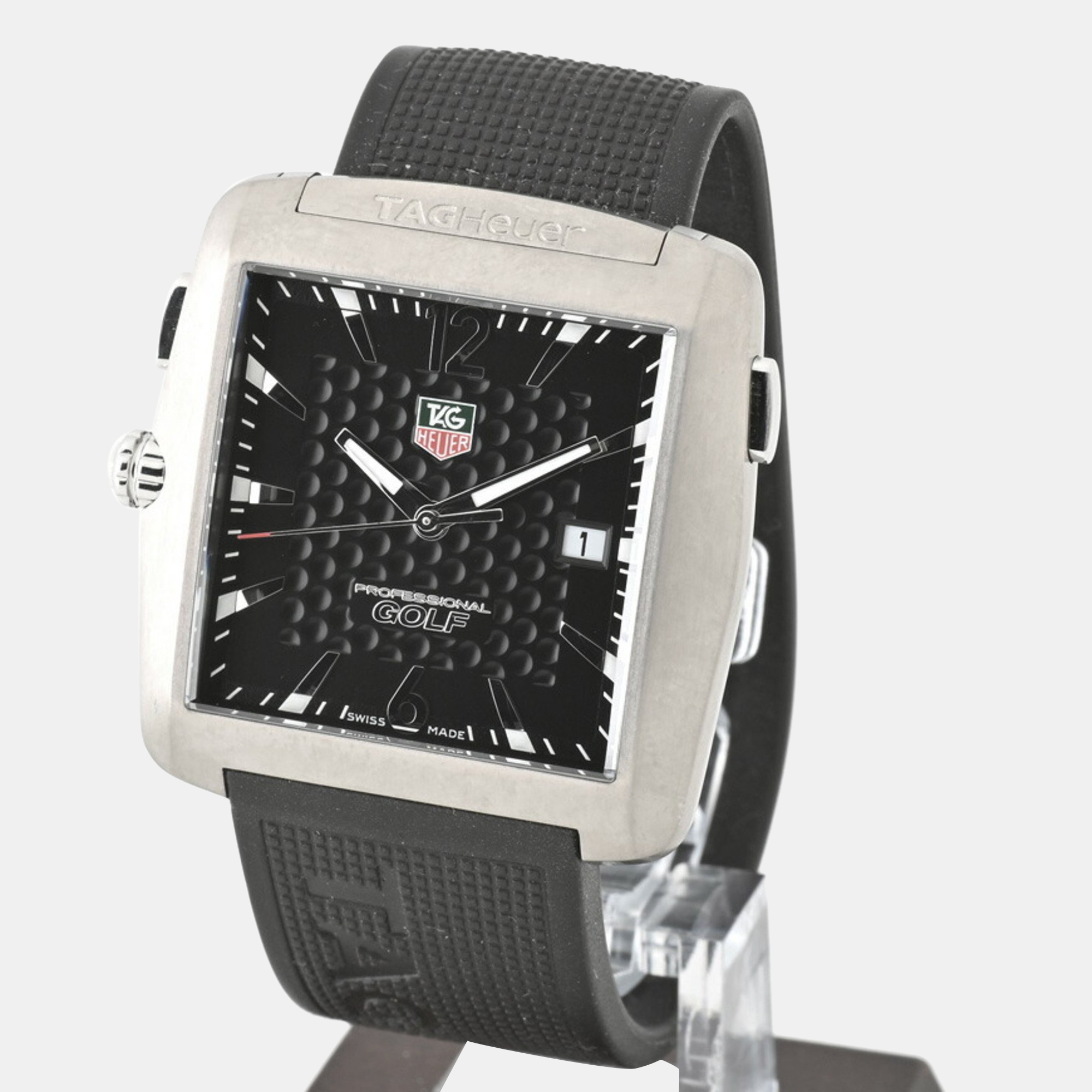 Tag Heuer Black Stainless Steel Professional WAE1111 Quartz Women's Wristwatch 36 Mm