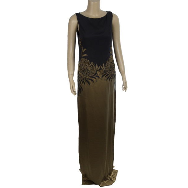 

Temperley London Long Venetia Embroidered Gown, Brown