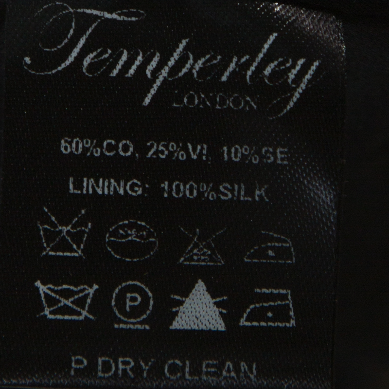 Temperley Black Cotton And Satin Trim Palais Bolero L