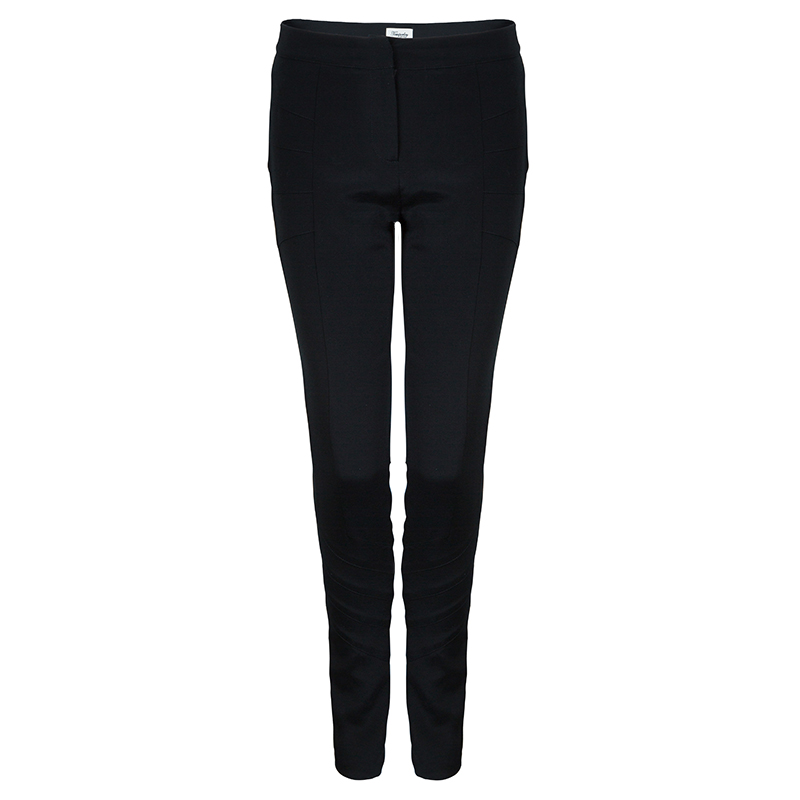 Image of Temperley Black Knit Paneled Trousers S