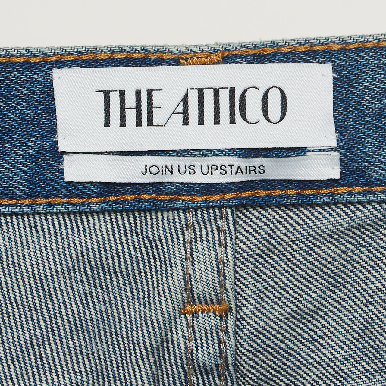 The Attico Blue Washed Denim Distressed Jeans S Waist 27