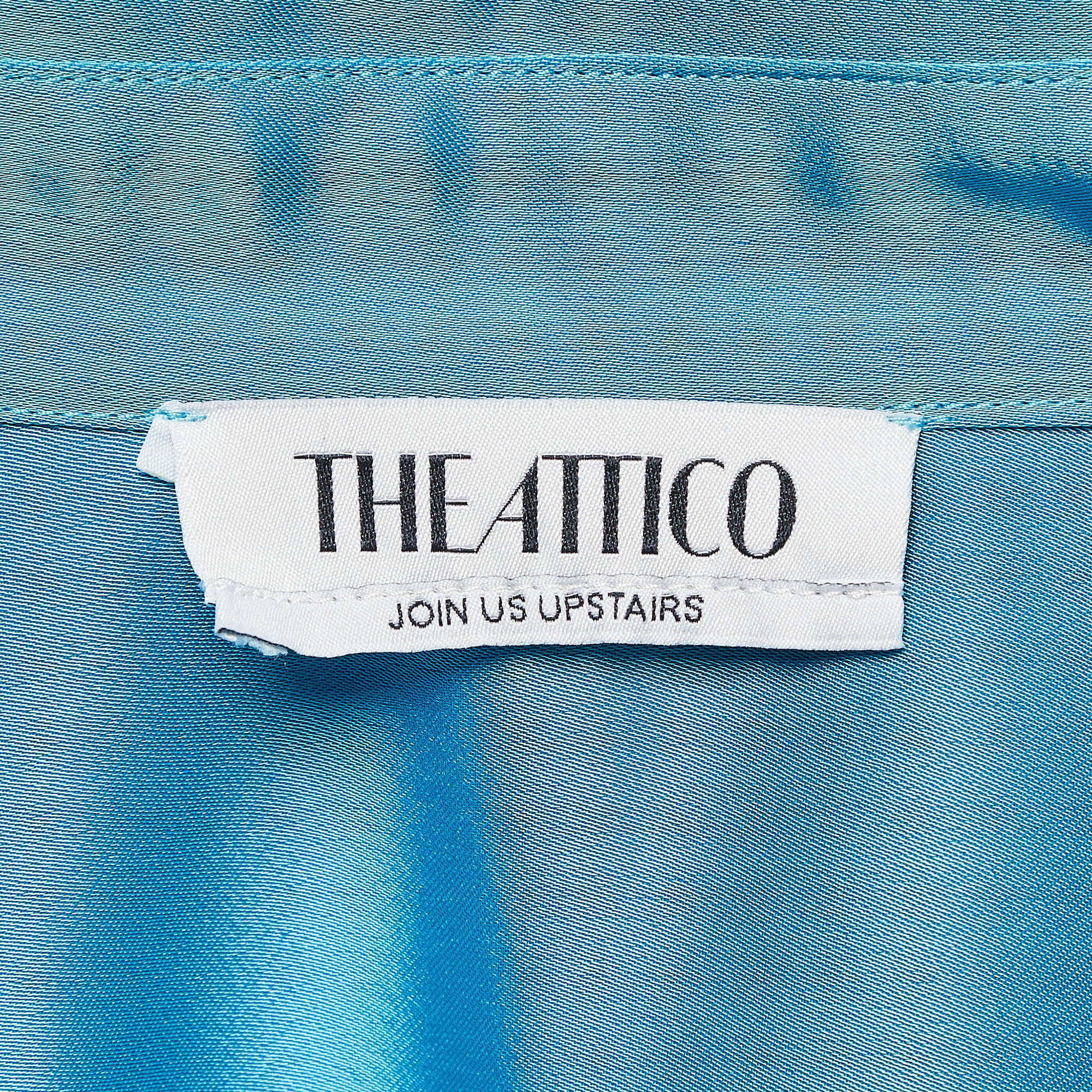 The Attico Blue Buttoned Front Shirt S