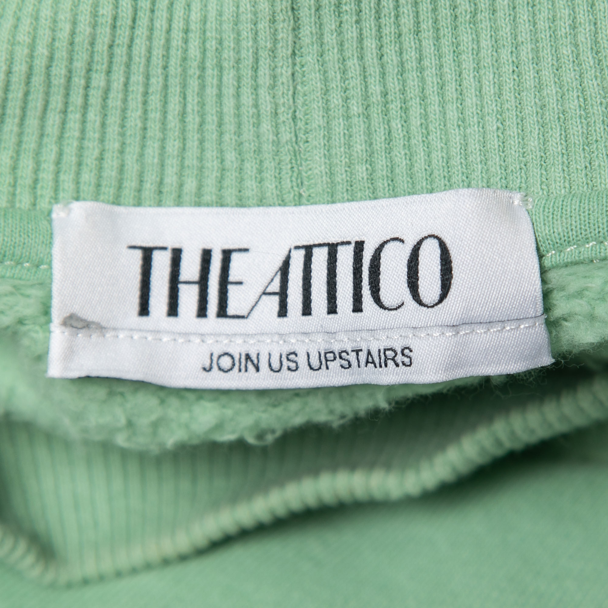 The Attico Pastel Green Cotton Sweatshirt Mini Dress S