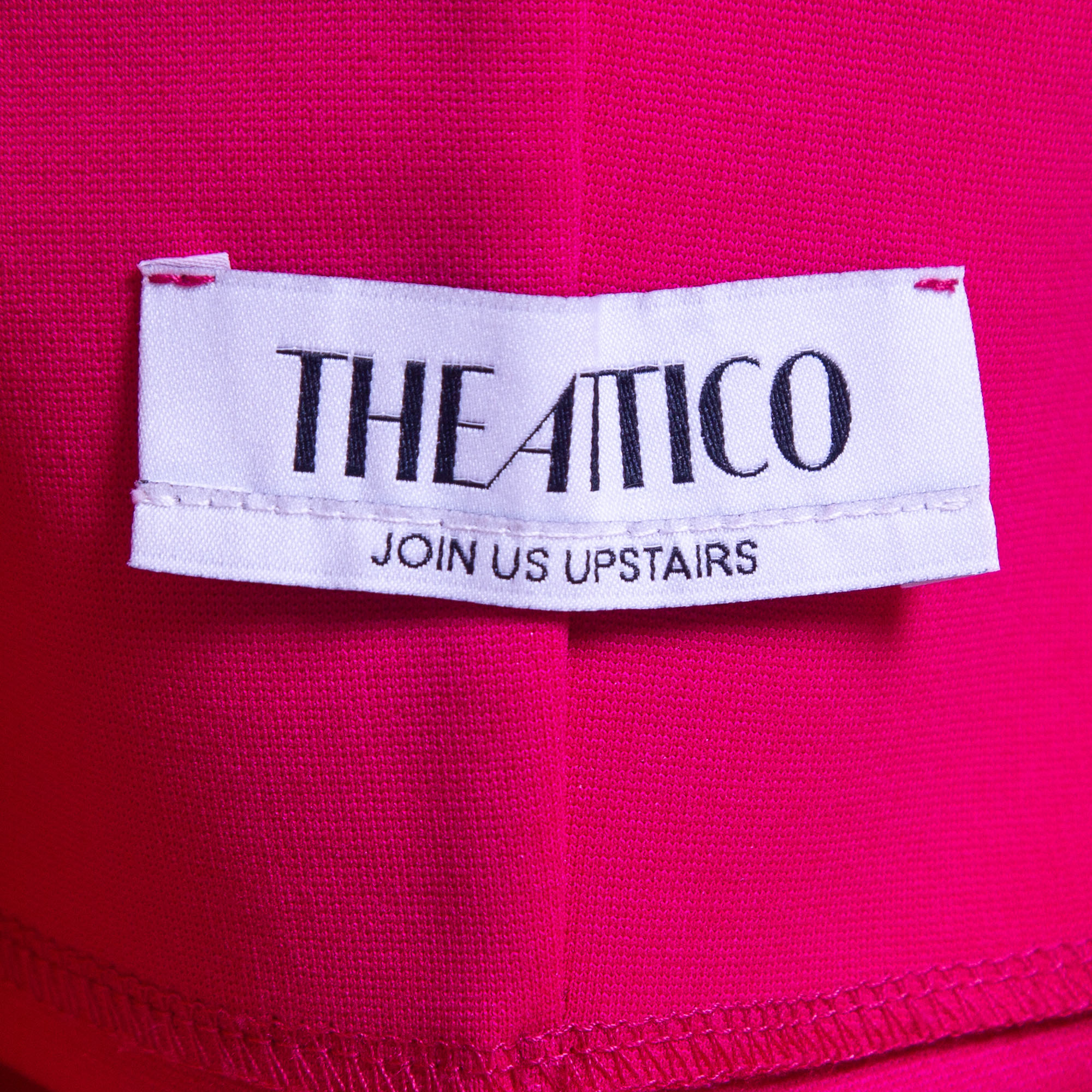 The Attico Pink Stretch Knit  Jamie High-Rise Stirrup Leggings S