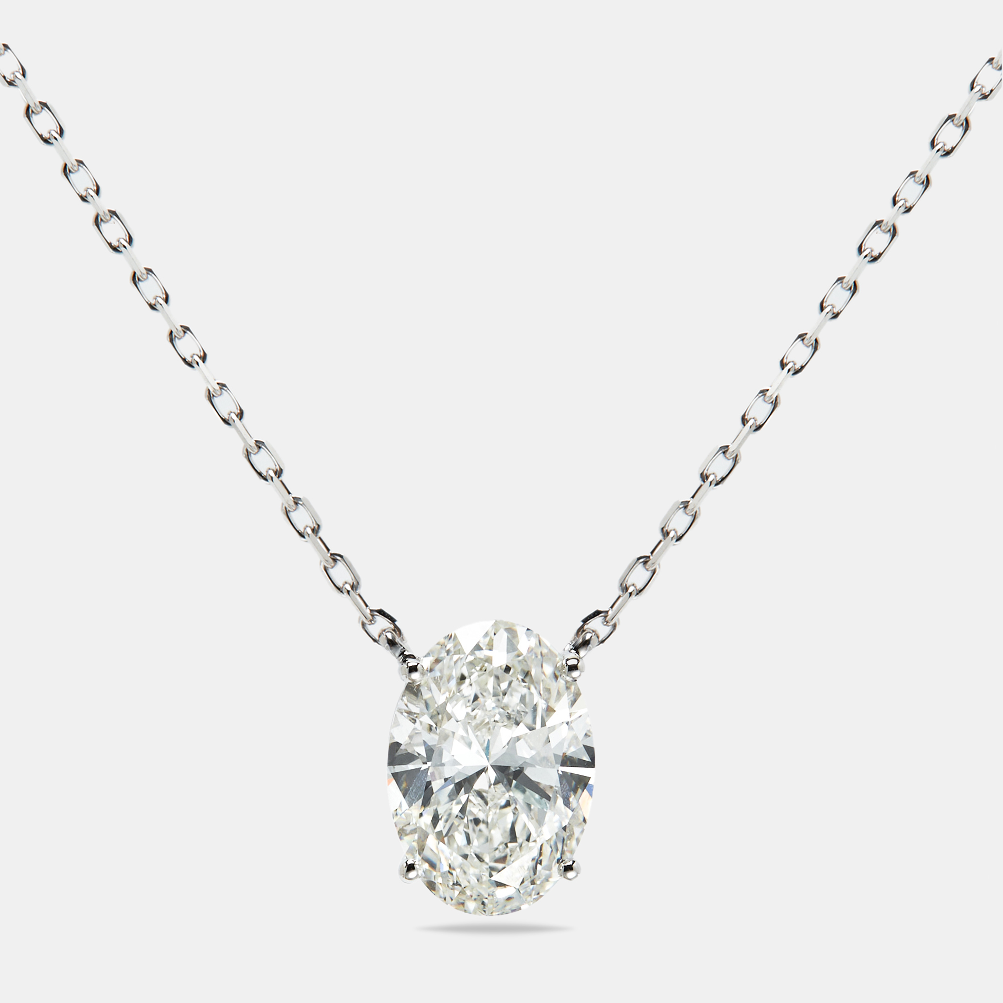 3.00 cts Oval Brilliant Lab Grown Diamond 18k White Gold Chain Necklace
3.00 cts Oval Brilliant Lab Grown Diamond 18k White Gold Chain Necklace