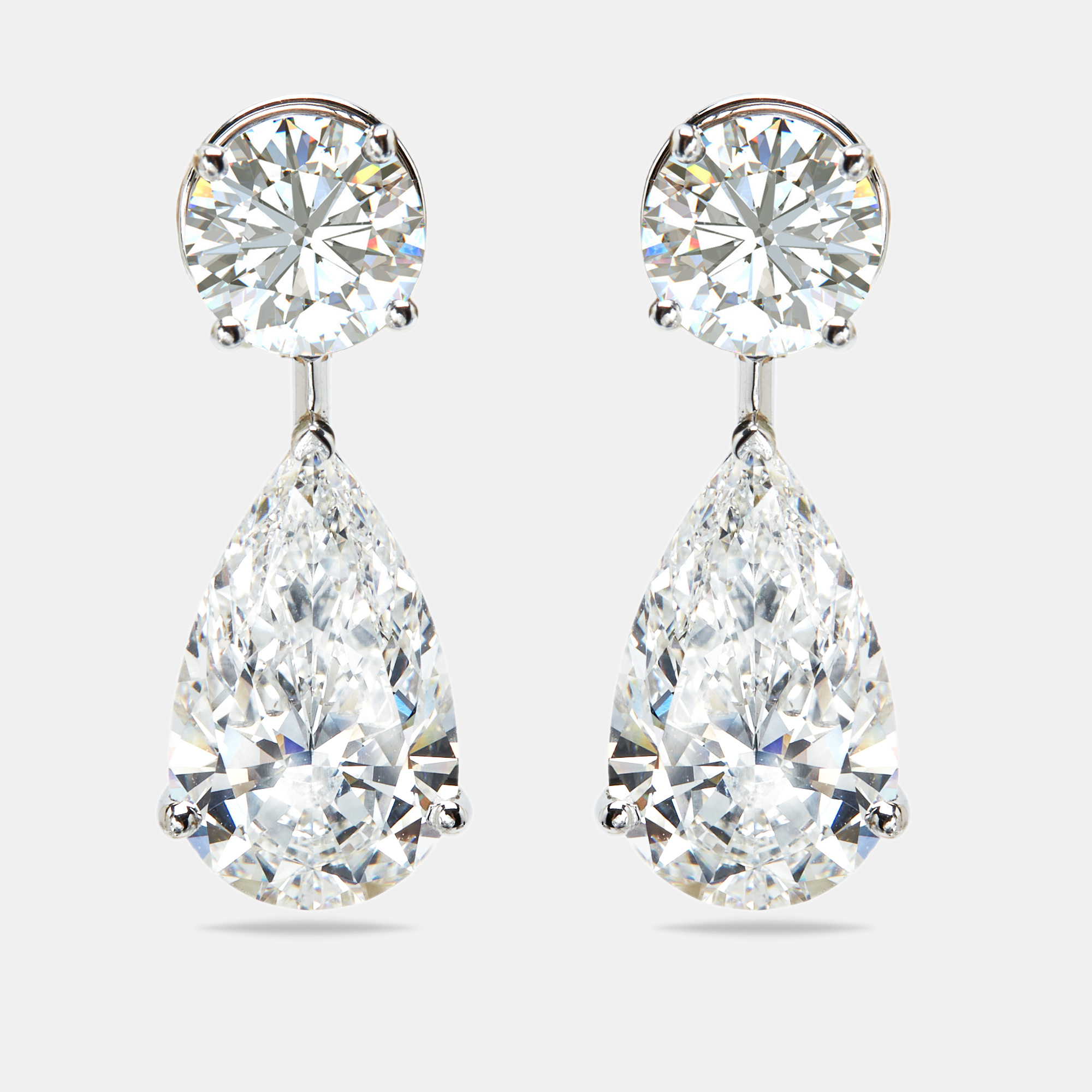 8.00 cts Round and Pear Cut Lab Grown Diamond 18k White Gold Earrings
8.00 cts Round and Pear Cut Lab Grown Diamond 18k White Gold Earrings