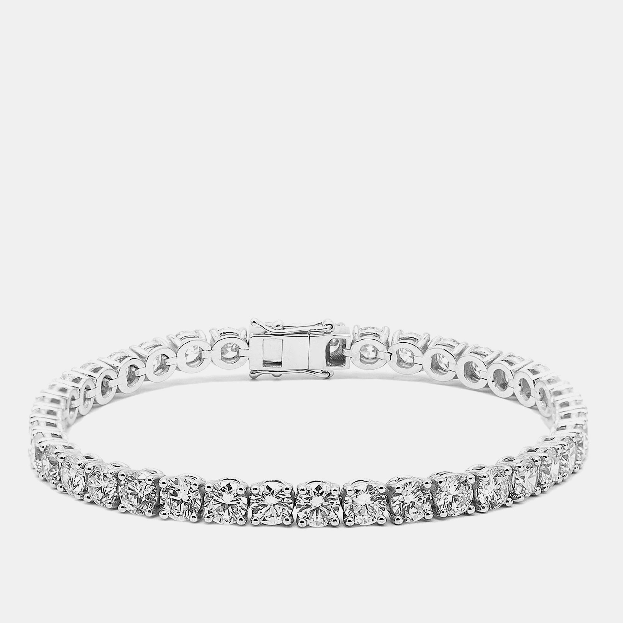 9.5 cts Round Brilliant Lab Grown Diamonds Sterling Silver 925 Tennis Bracelet
9.5 cts Round Brilliant Lab Grown Diamonds Sterling Silver 925 Tennis Bracelet
