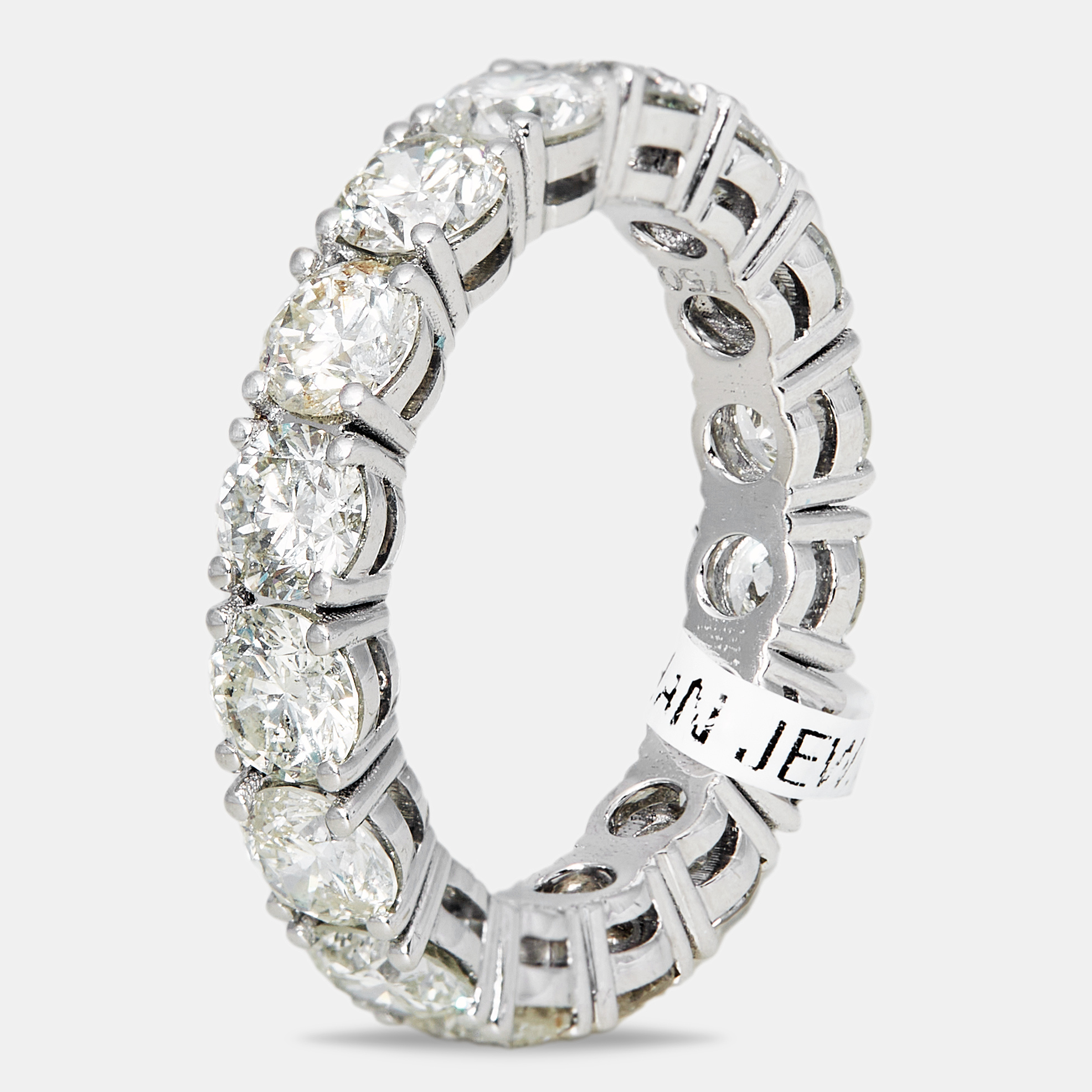 18k White Gold 5 Ct Diamond Ring EU 54